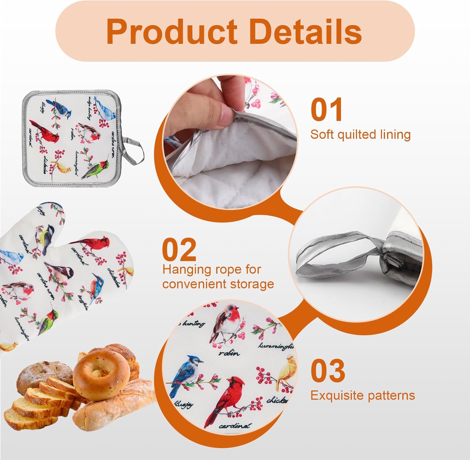 Pioneer Woman Oven Mitts Pot Holders Set