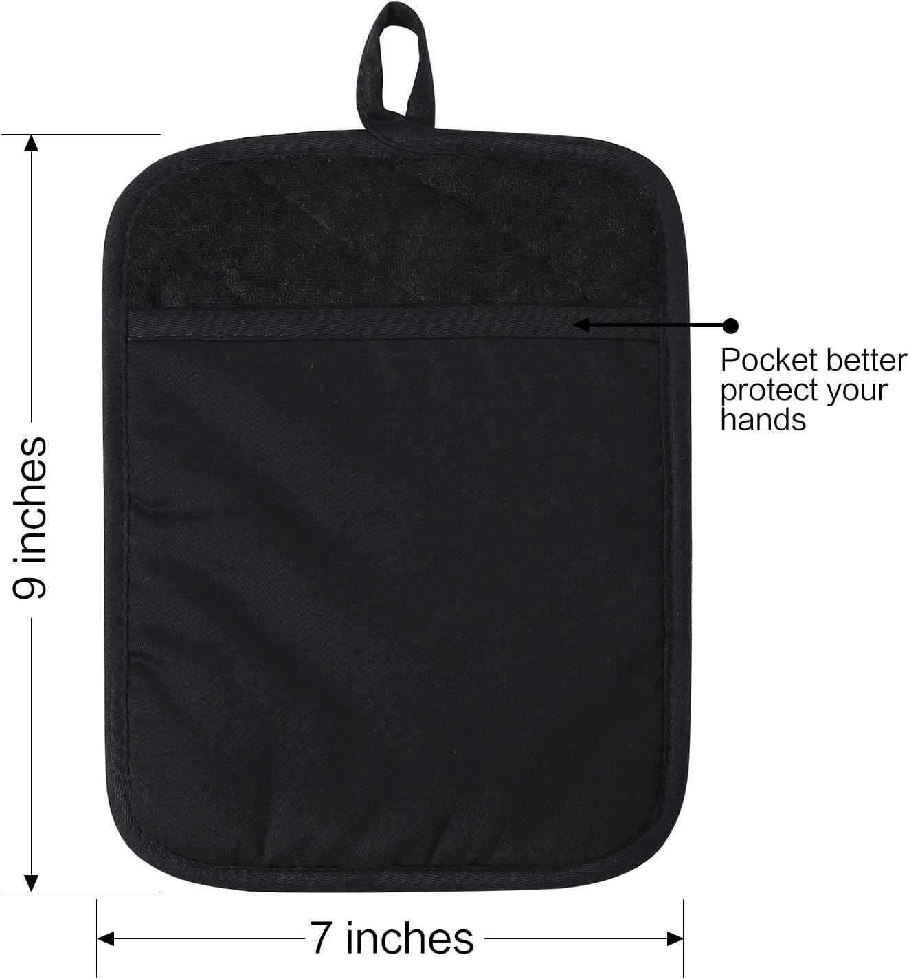 100 Cotton Silicone Potholders Set of 2