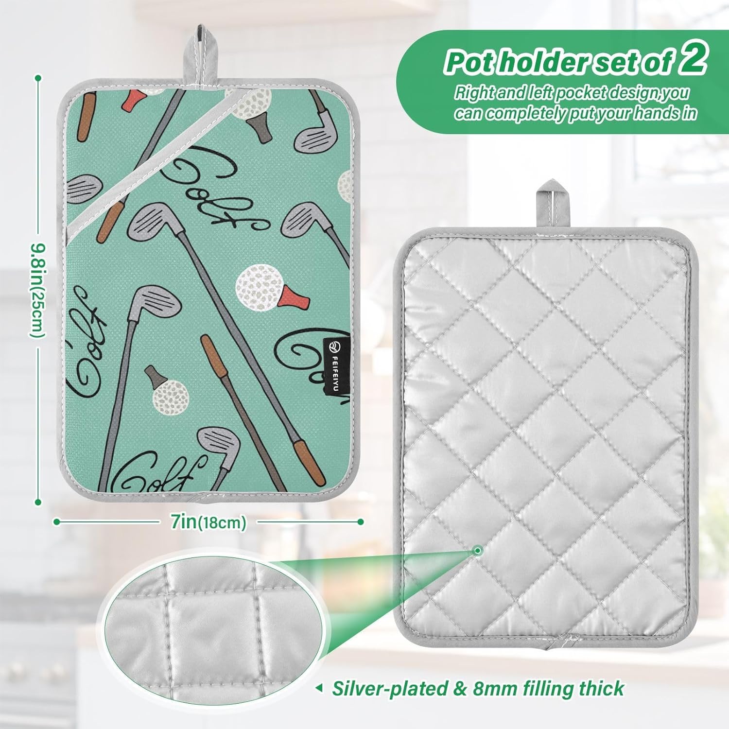 Versatile Potholder Set Heat-Resistant for Cooking Baking and BBQ