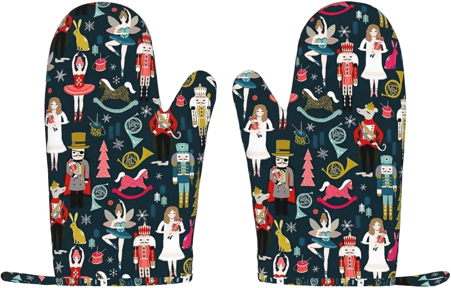 Heat-Resistant Christmas Gloves with Soft Liner