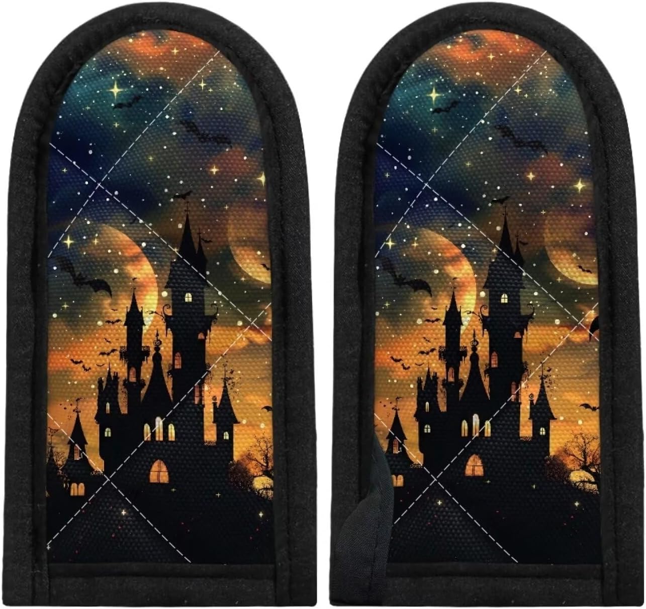 Horeset Halloween Castle Cast Iron Skillet Handle Covers