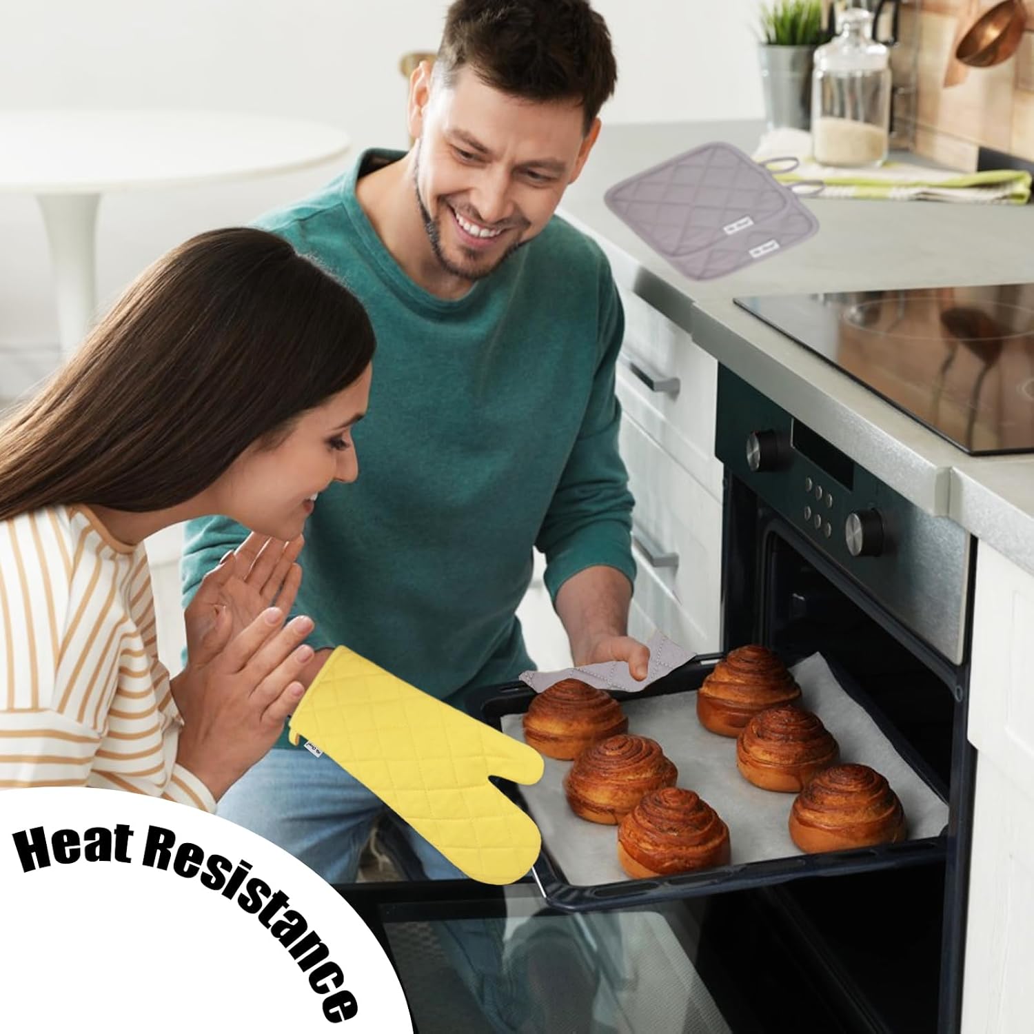 Win Change 6 Piece Oven Mitts and Pot Holders Set