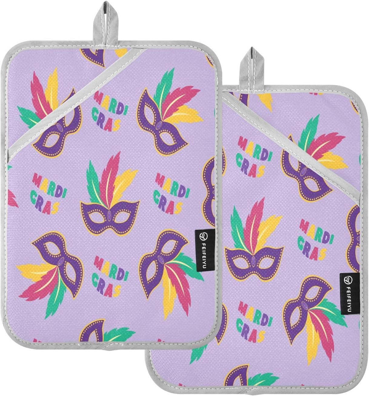 Mardi Gras Pot Holder Set