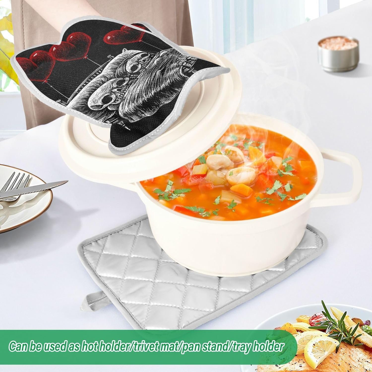 Love Oven Halloween 2-Piece Pot Holder Set