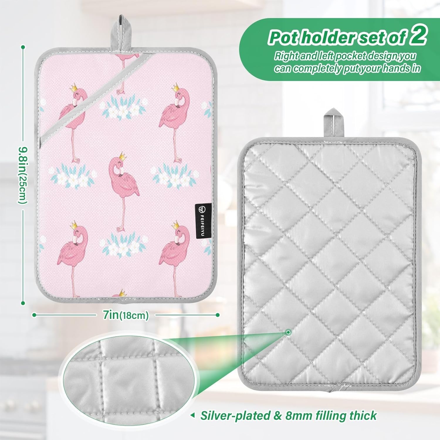 Flamingo Pink Bird Baking Pot Pans Set