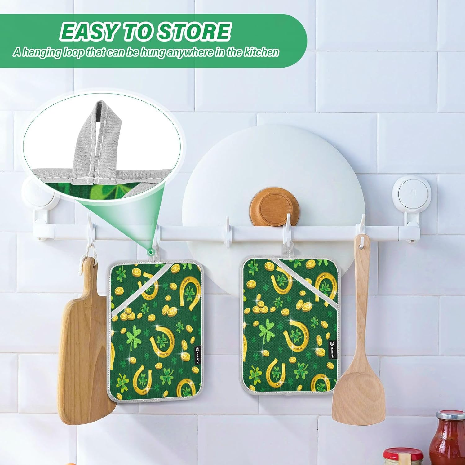 Kcldeci Heat-Resistant Potholders Perfect for Cooking Baking