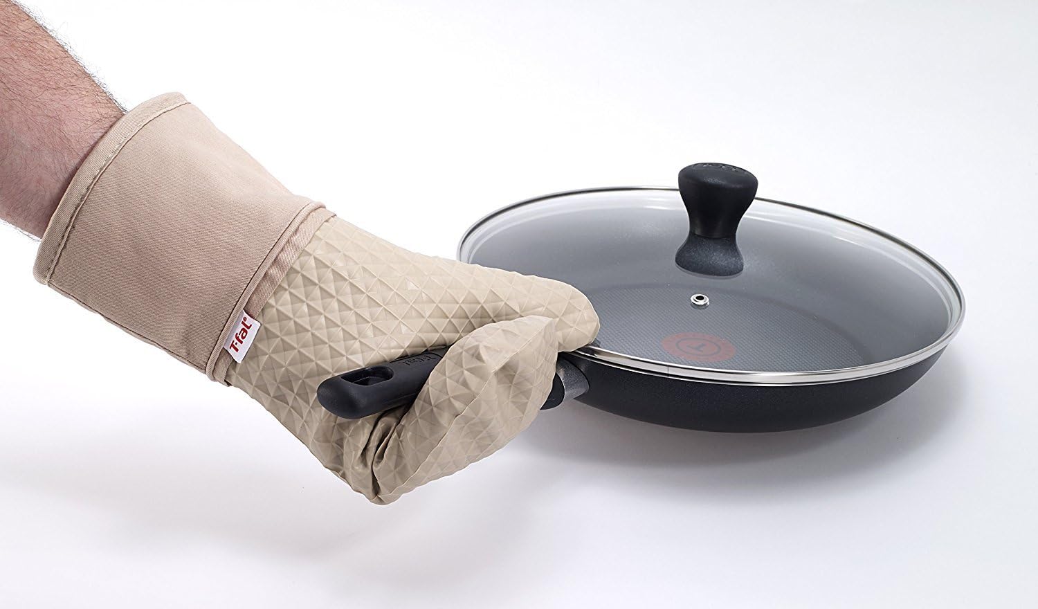 T-Fal Silicone Oven Mitt Set 2 Pack Sand