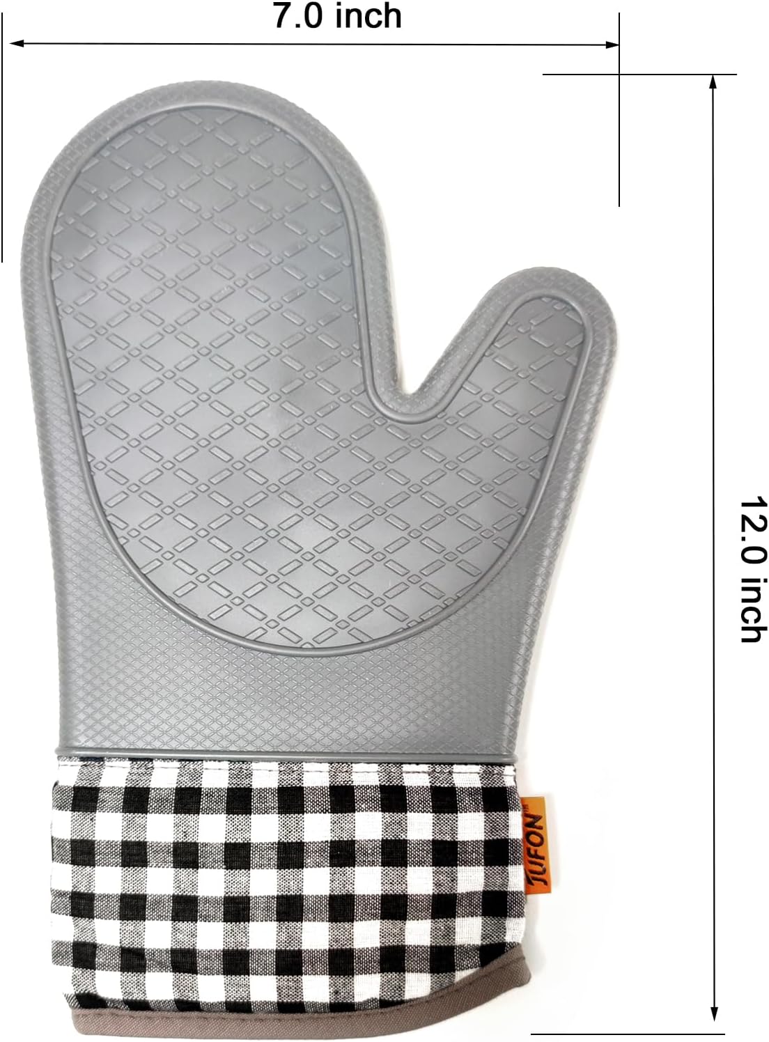 JUFON Oven Mitts Silicone Heat Resistant Kitchen Gloves