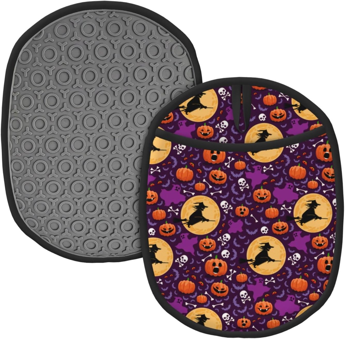 Halloween Witch Pumpkins 2-Piece Pot Holders