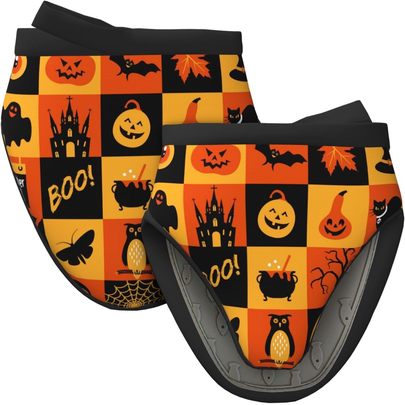 Halloween Symbol Oven Mitts - Heat Resistant Non-Slip