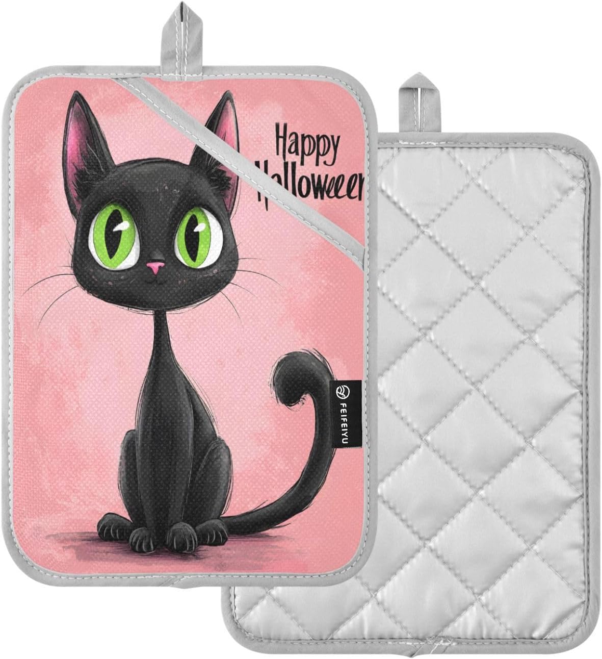 Halloween Cat Pot Holder 2-Piece Set