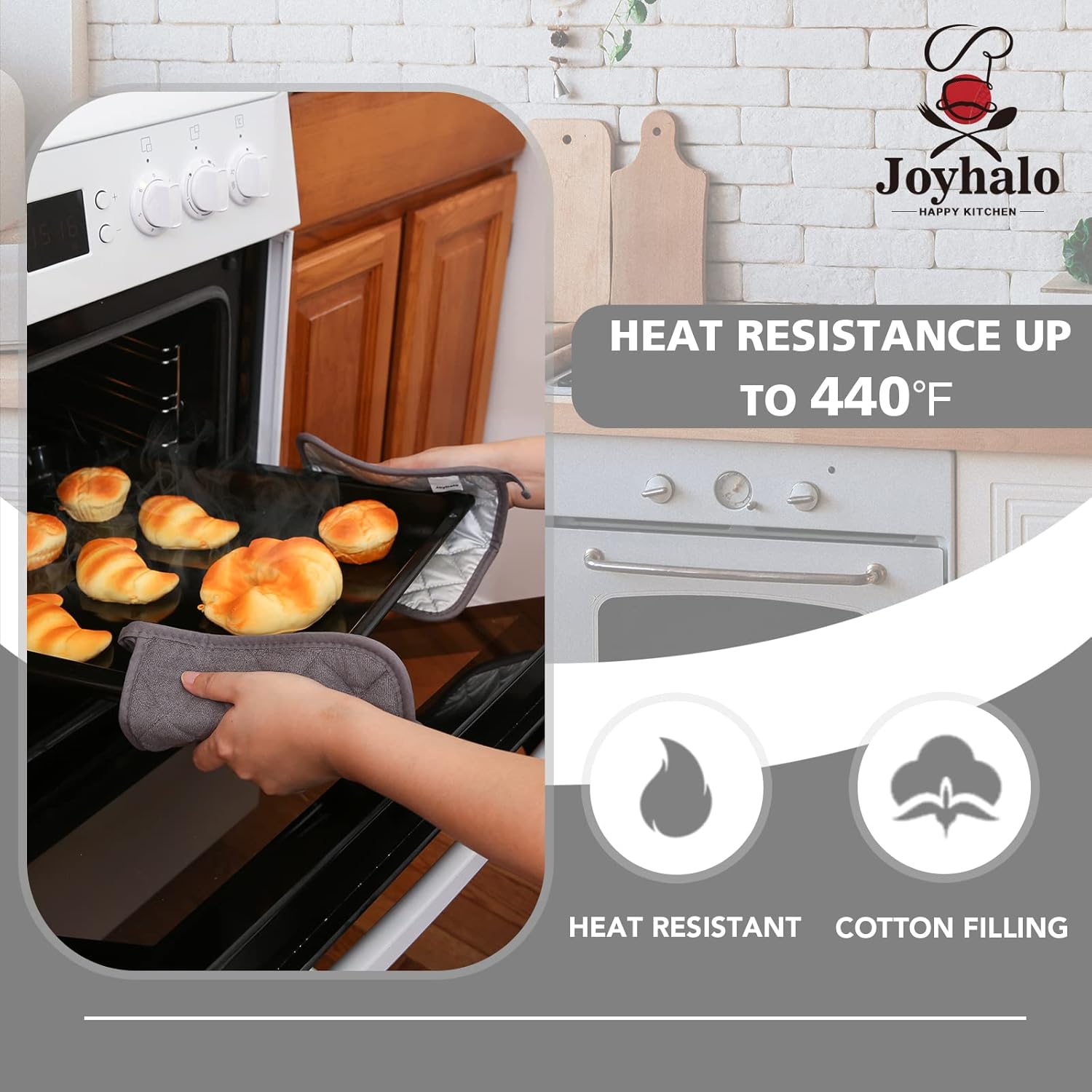 Joyhalo Heat-Resistant Pot Holder Set for Kitchen Protection