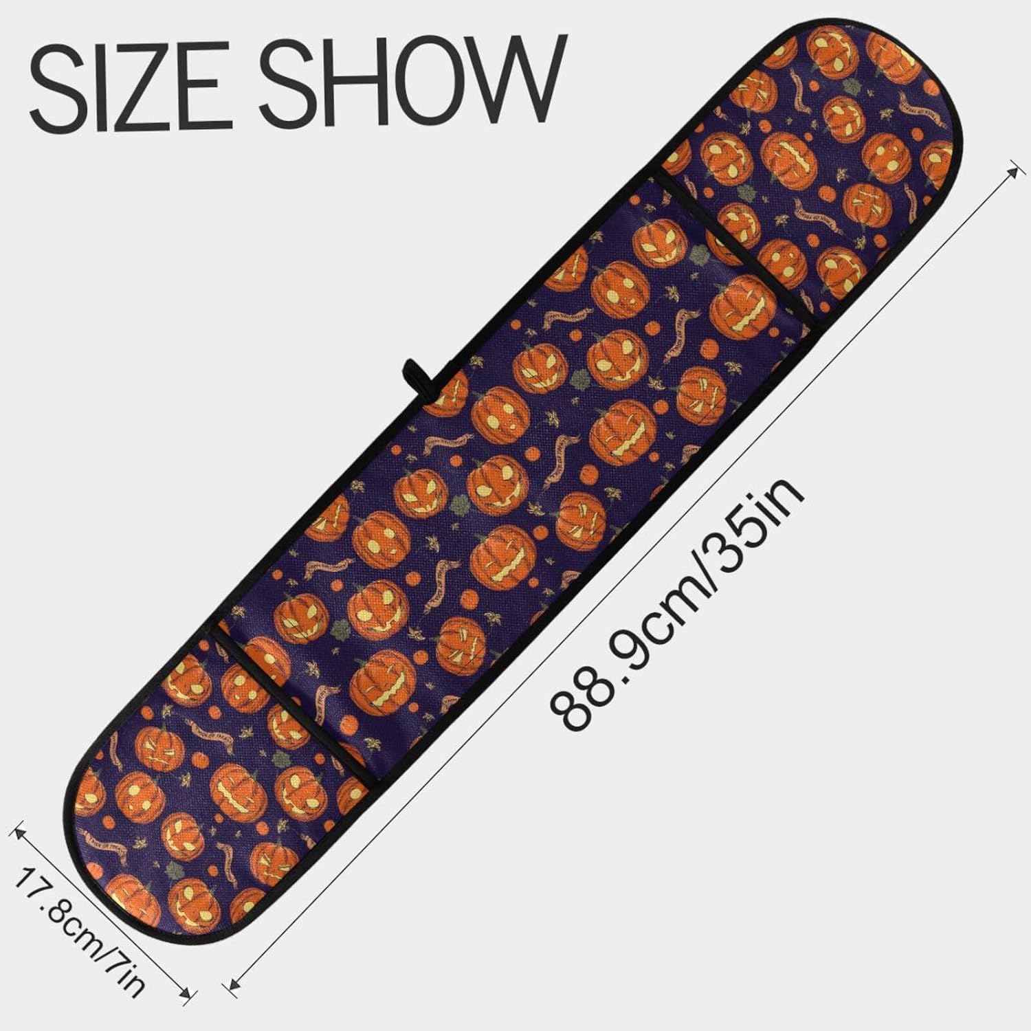 Halloween Orange Pumpkin Oven Mitts Non-Slip Hot Pads