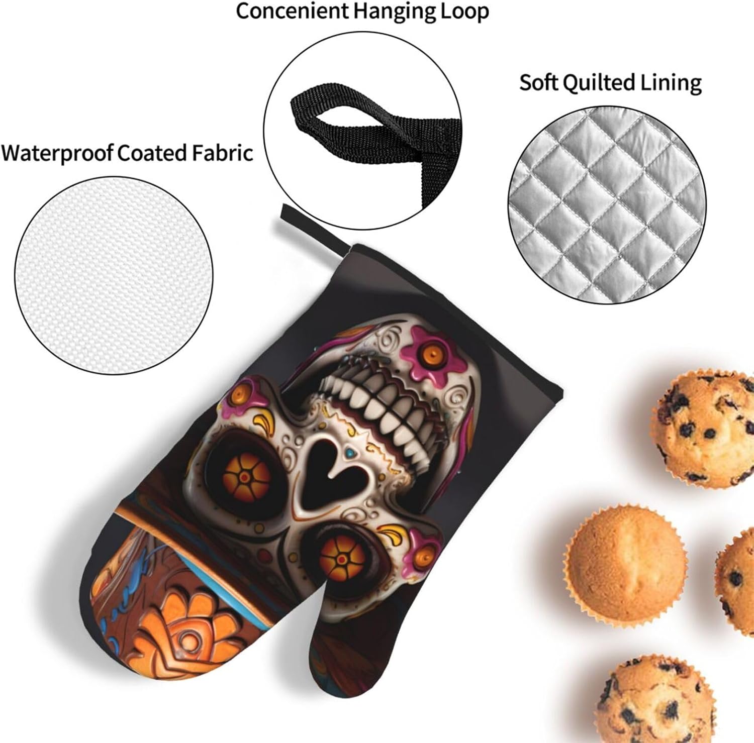 Halloween Oven Mitts and Pot Holder Set