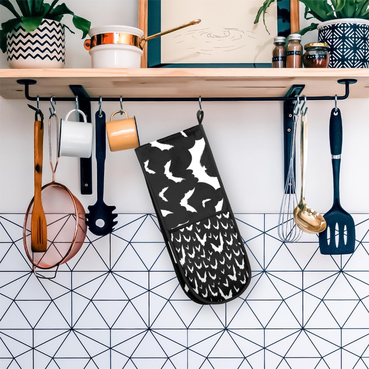 Premium Halloween Oven Glove Warm and Comfortable for Baking and BBQ
