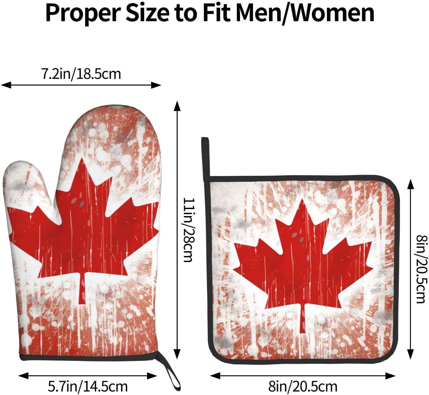 Canada Flag Oven Mitts Pot Holders Set