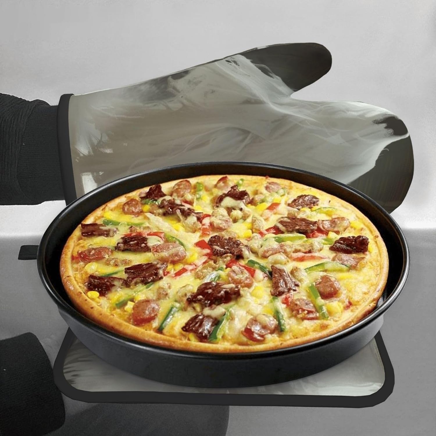 Oven Mitts Set Ghostly Heat Resistant Halloween Decor