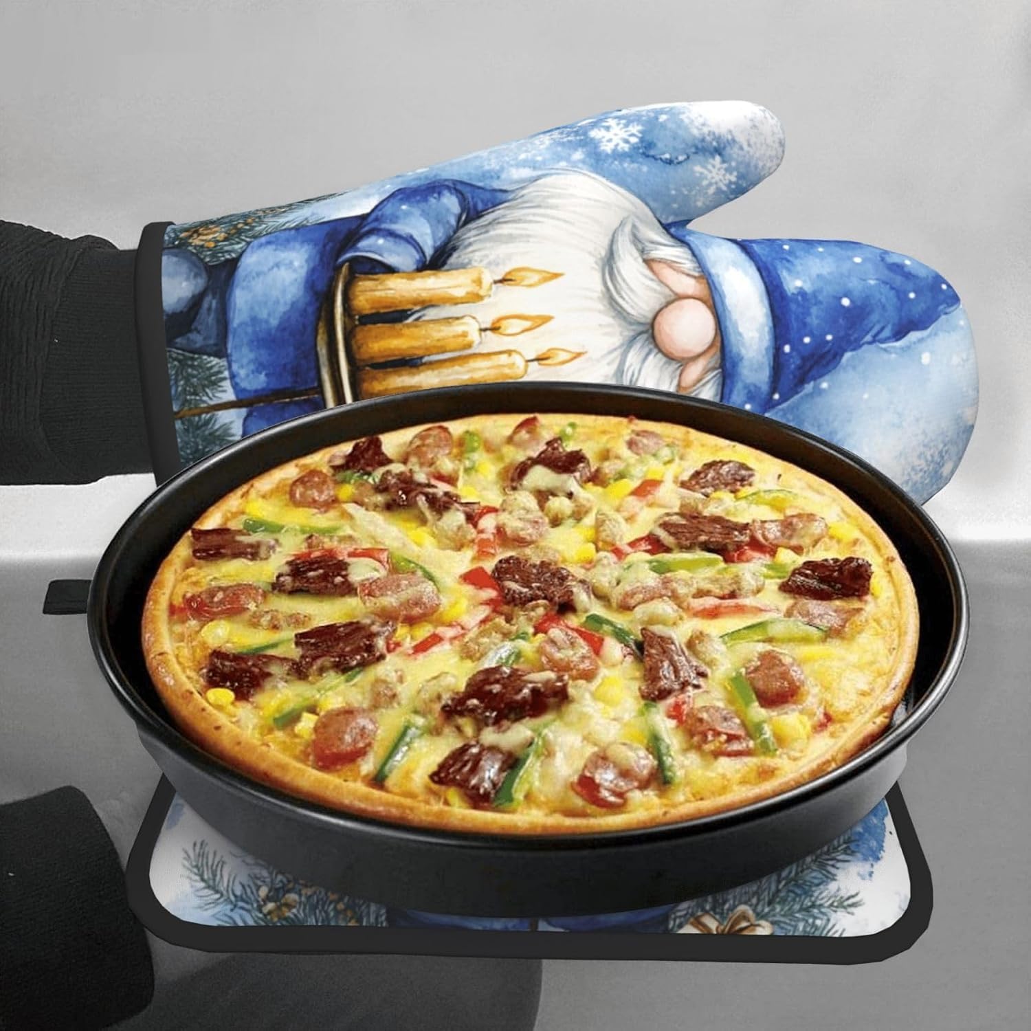 Gjieliness Hanukkah Gnome Oven Mitts Set