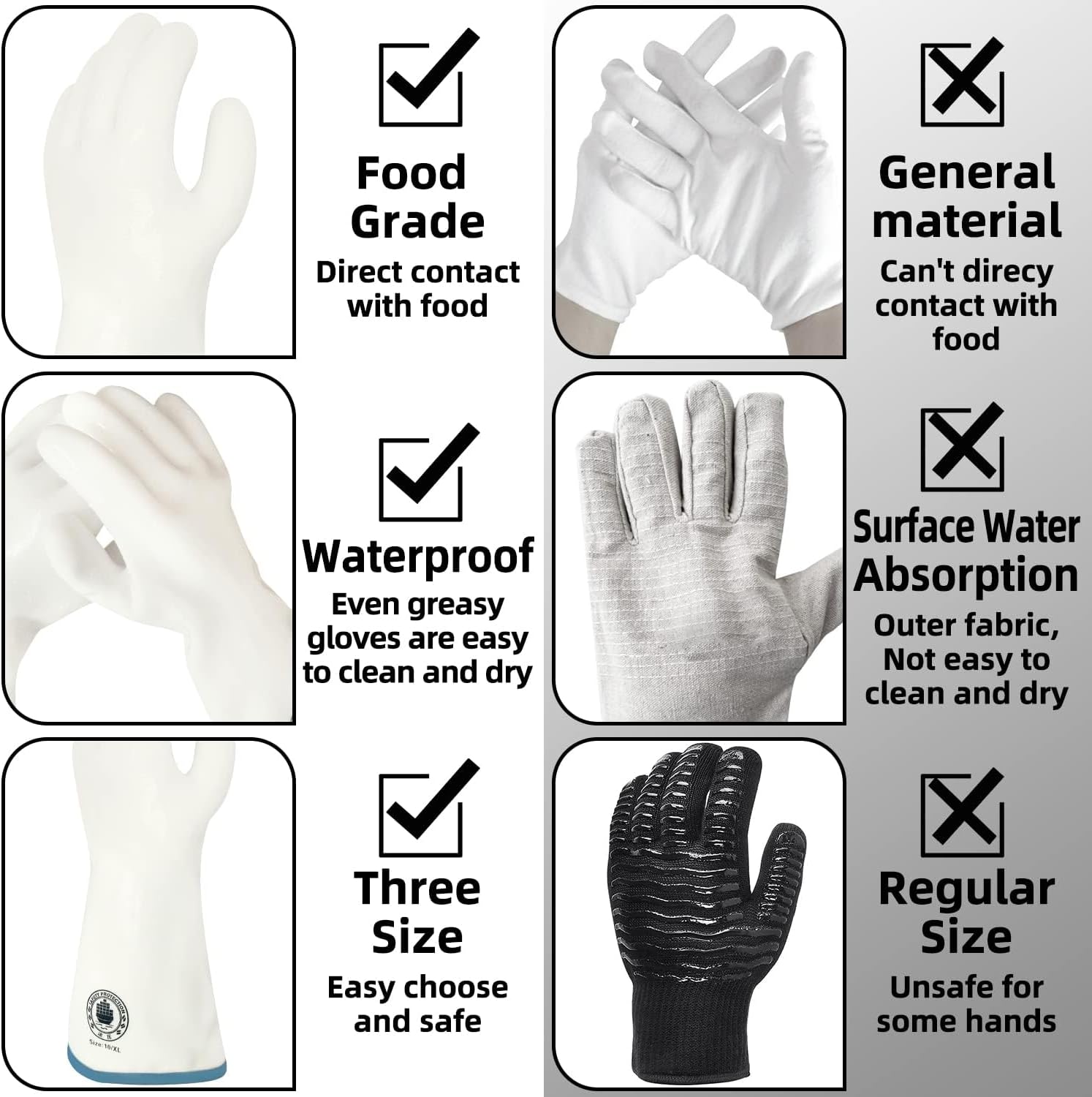 Barbecue Mitts Silicone Oven Gloves Heat Resistant Waterproof Food Grade