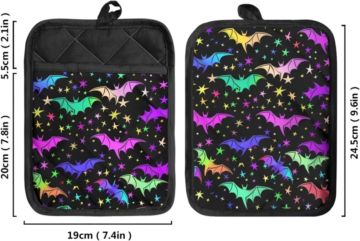 WELLFLYHOM Halloween Potholders with Pockets