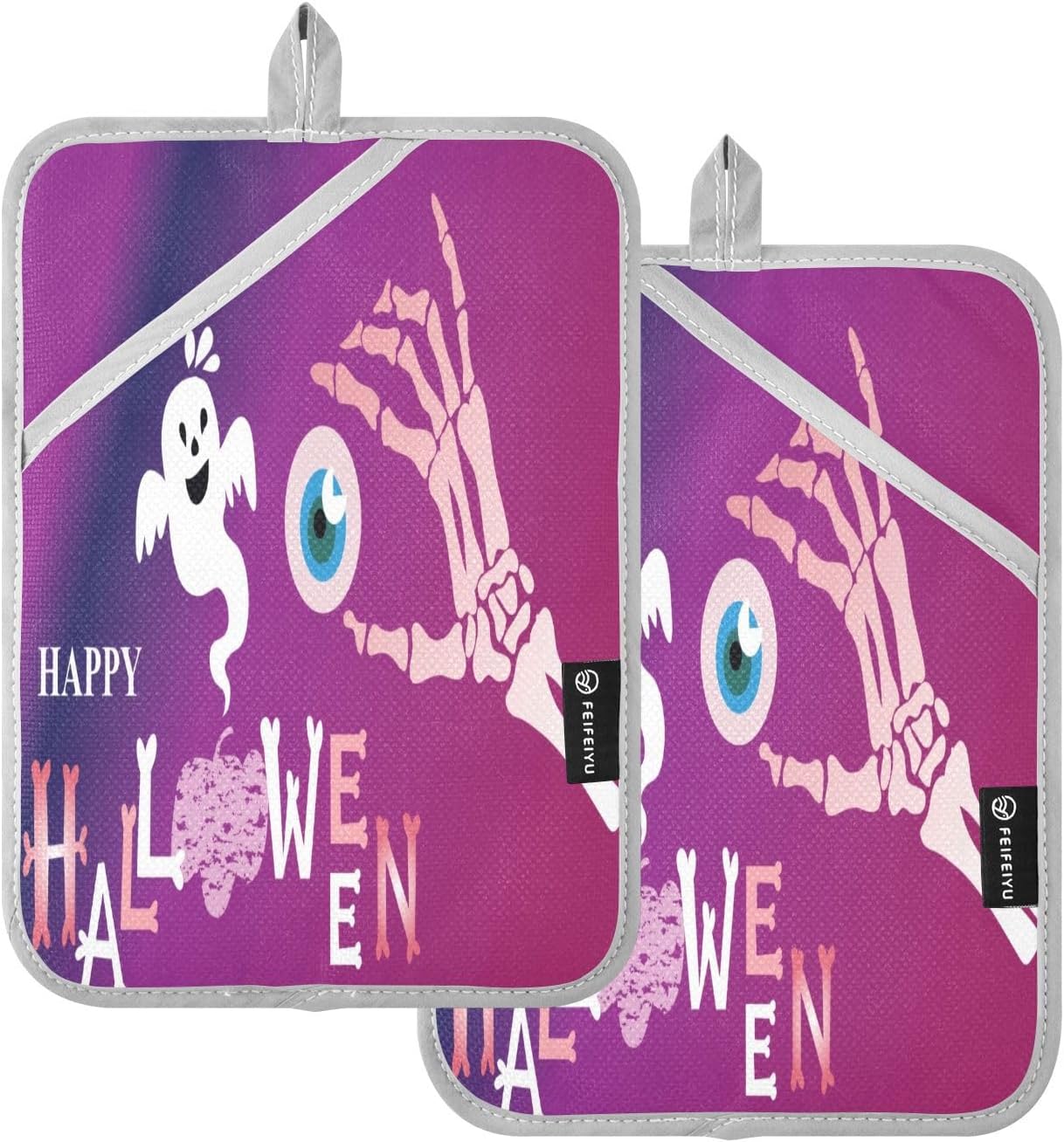 Halloween Ghost Kitchen Potholders Set