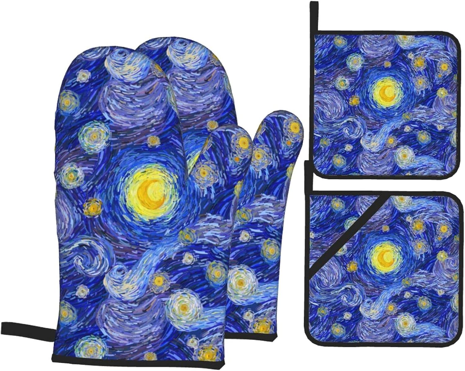 Safe Oven Mitt Set - Non-Slip Heat-Resistant for BBQ and Cooking