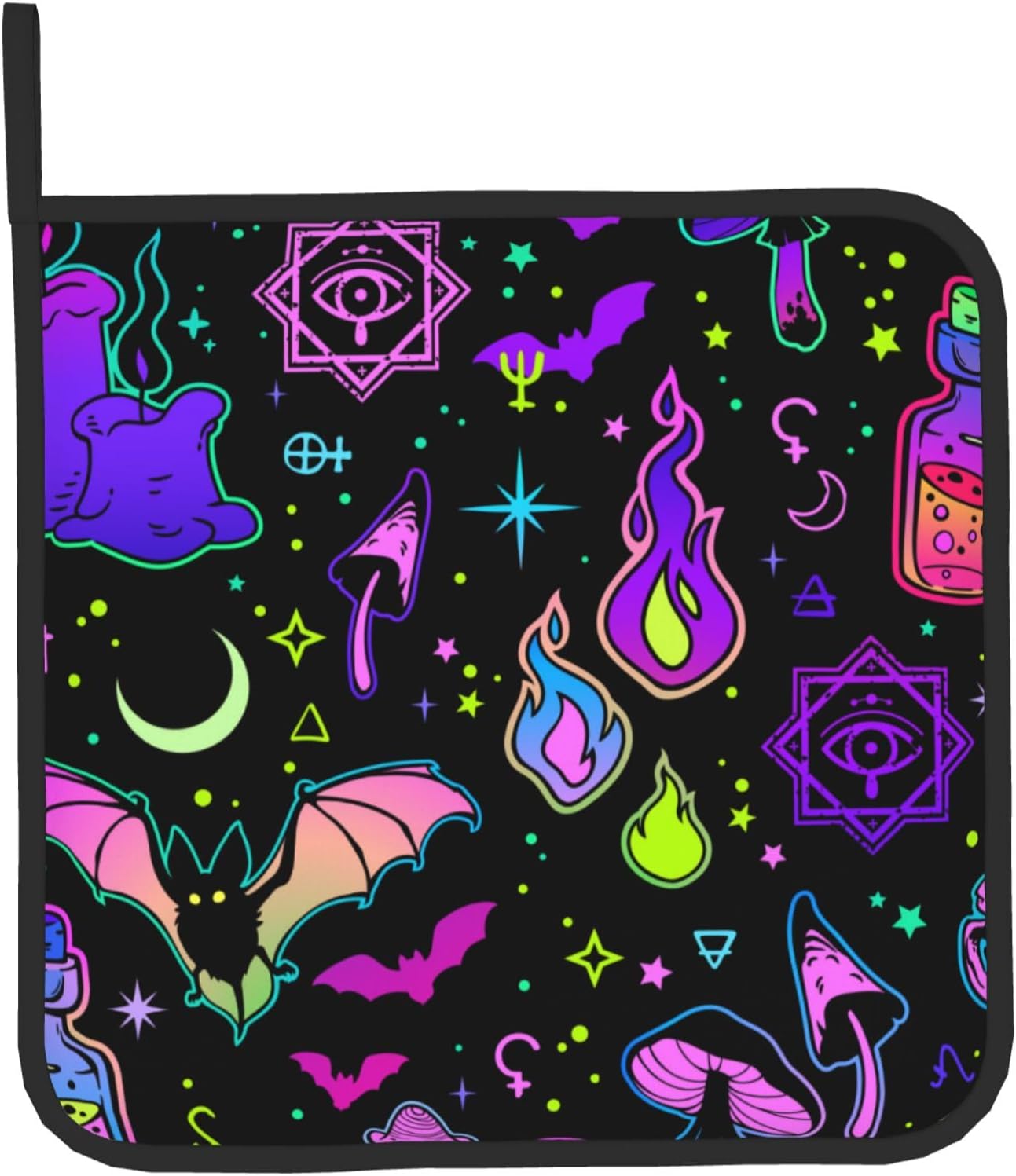 Fashionable High-Quality Halloween Goth Witchy Oven Mitts and Potholders