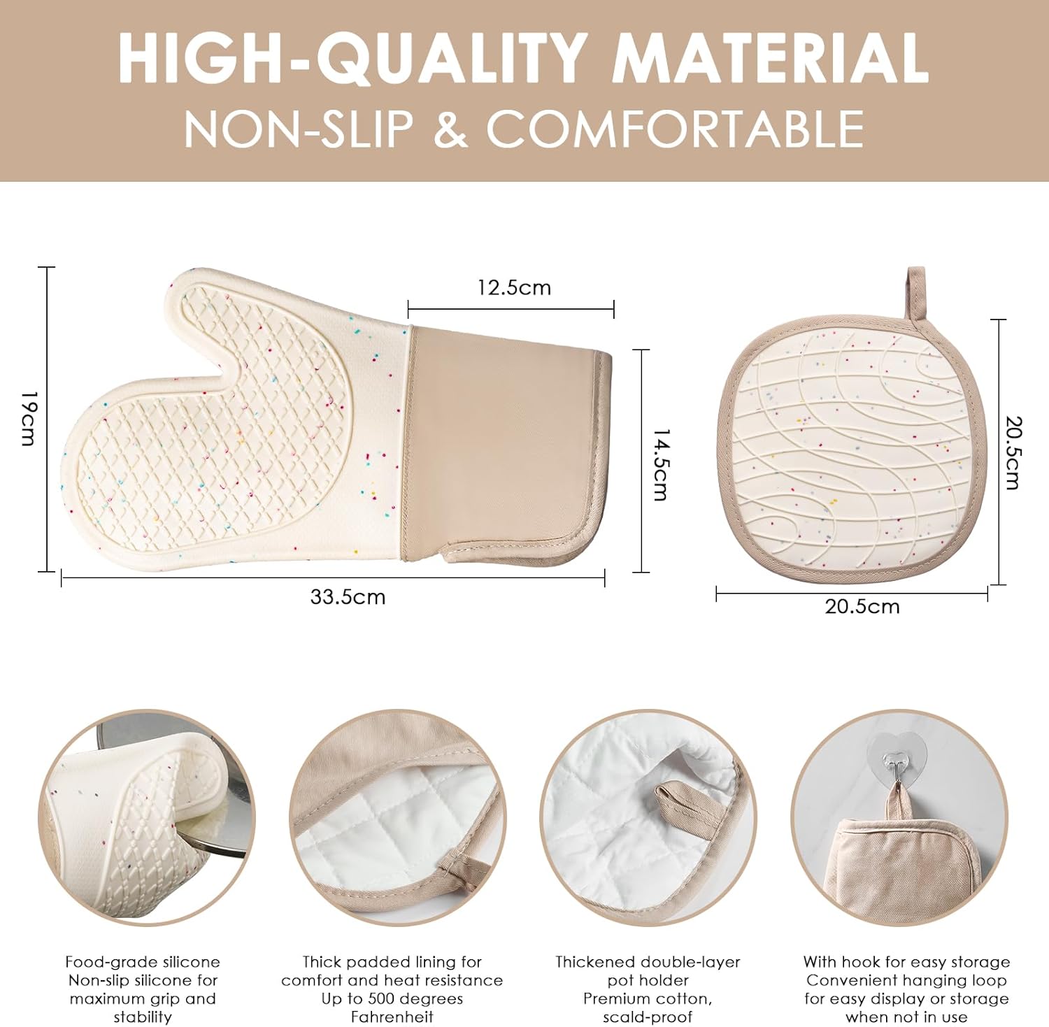 7-Piece Oven Mitts Pot Holders Set