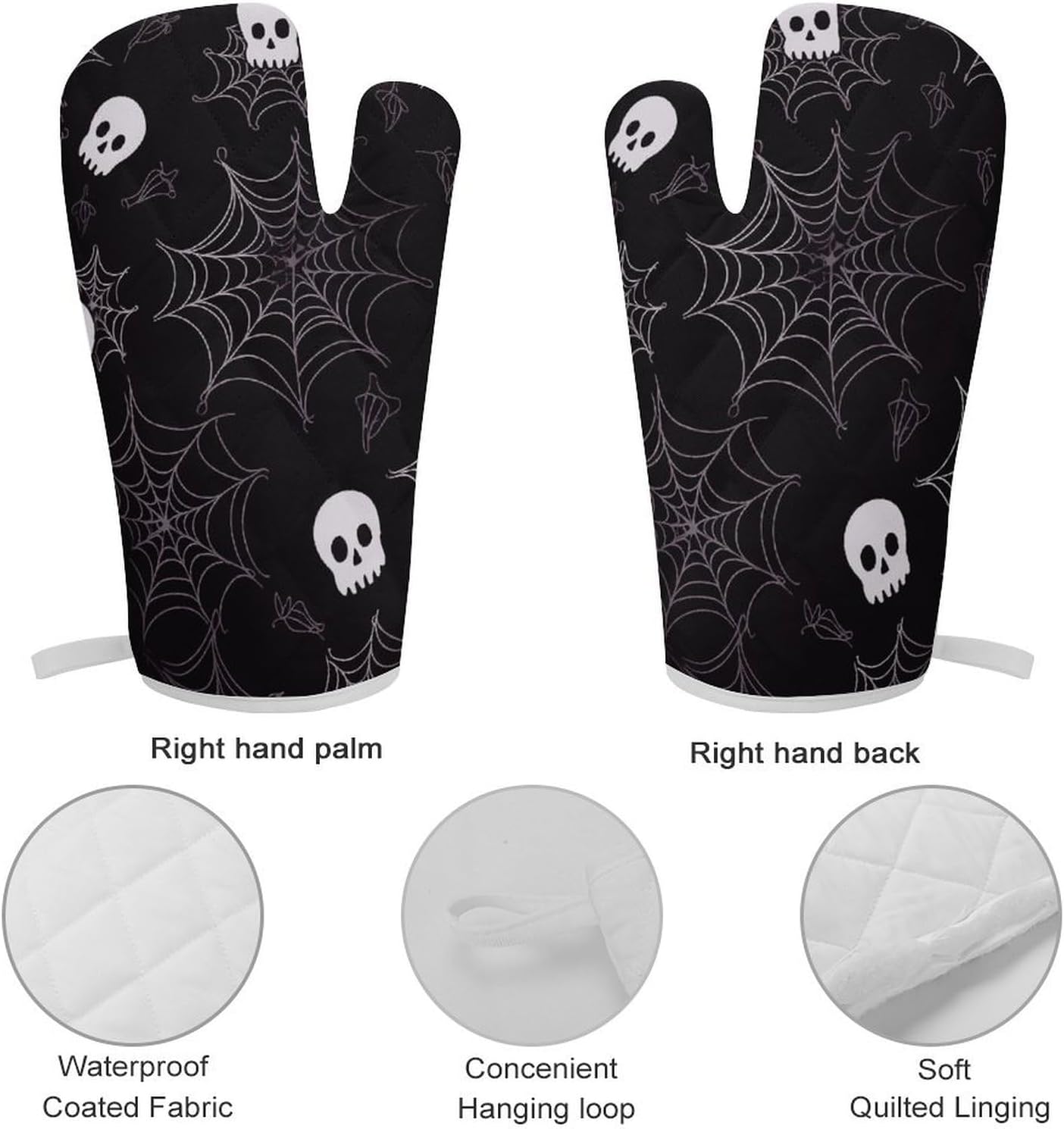 Scarily Effective Halloween Oven Mitts and Pot Holders Set for Cooking discretions