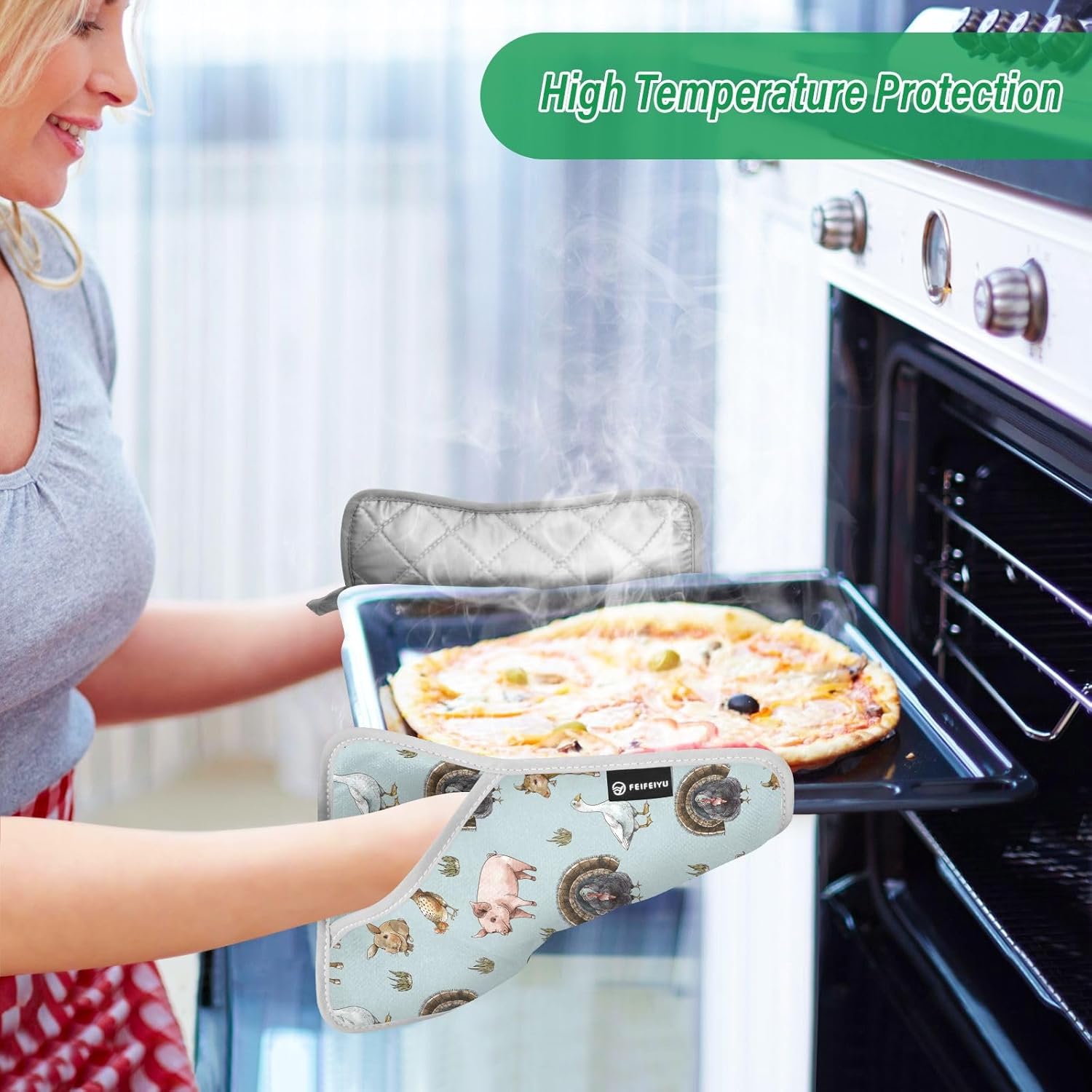 Potholder Set for Baking Heat-Resistant with Durable Design