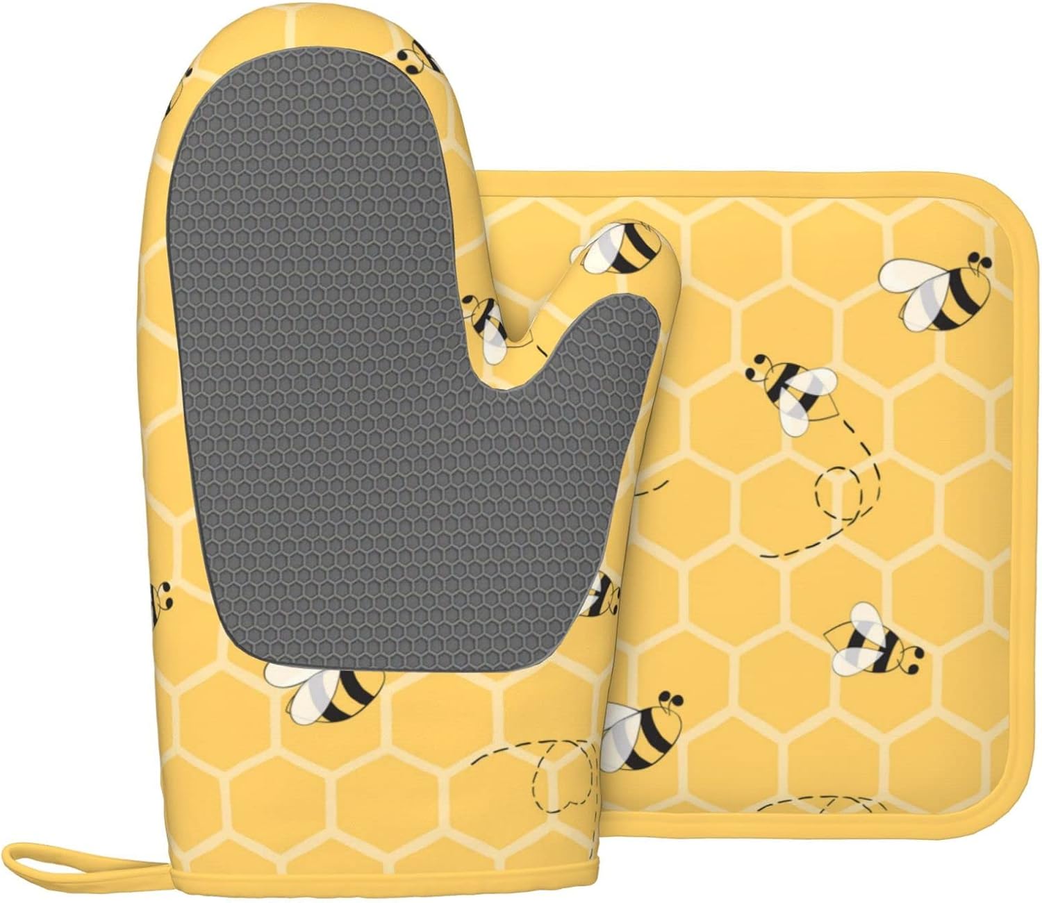 Oven Mitts Potholders Set Heat Resistant Silicone Glove