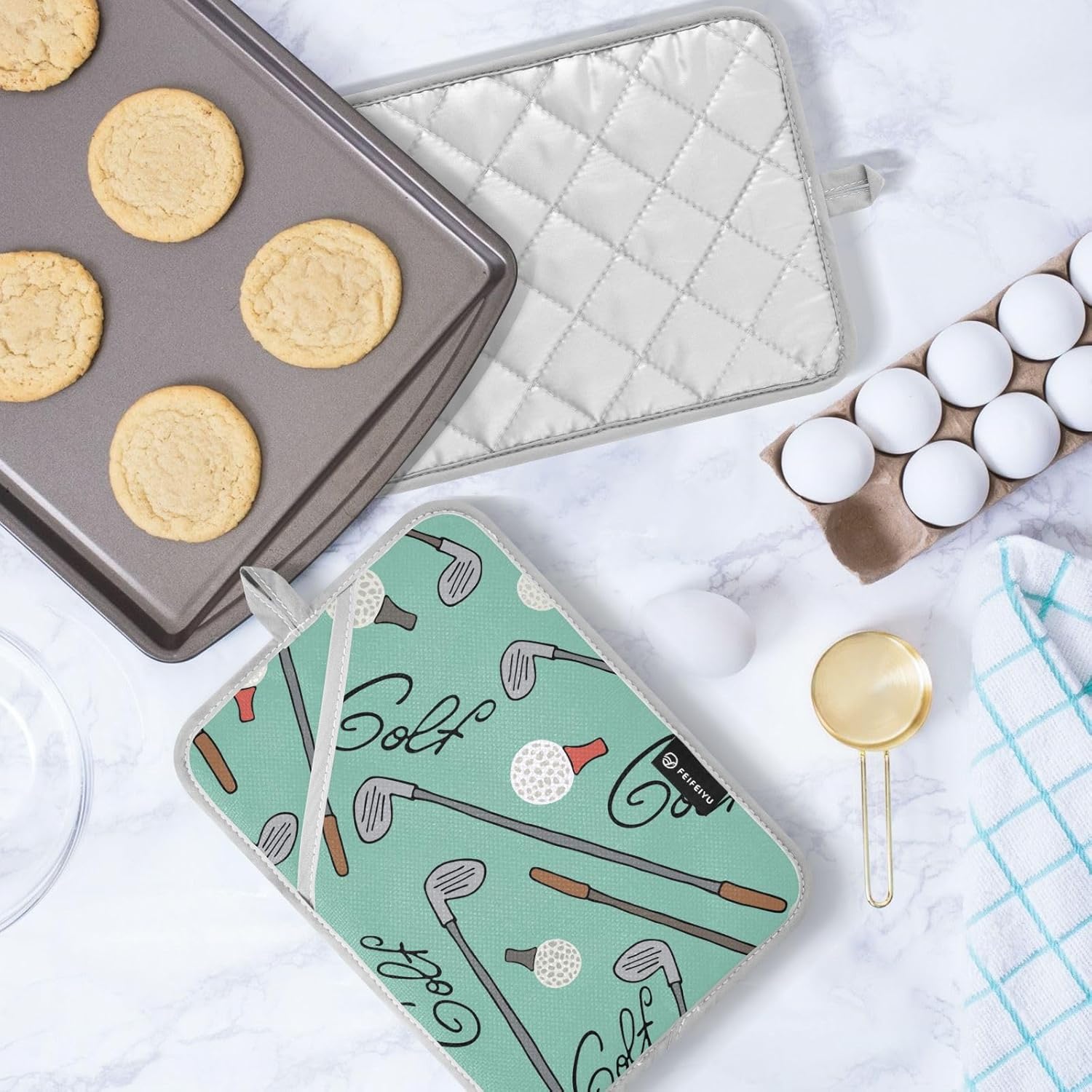 Versatile Potholder Set Heat-Resistant for Cooking Baking and BBQ