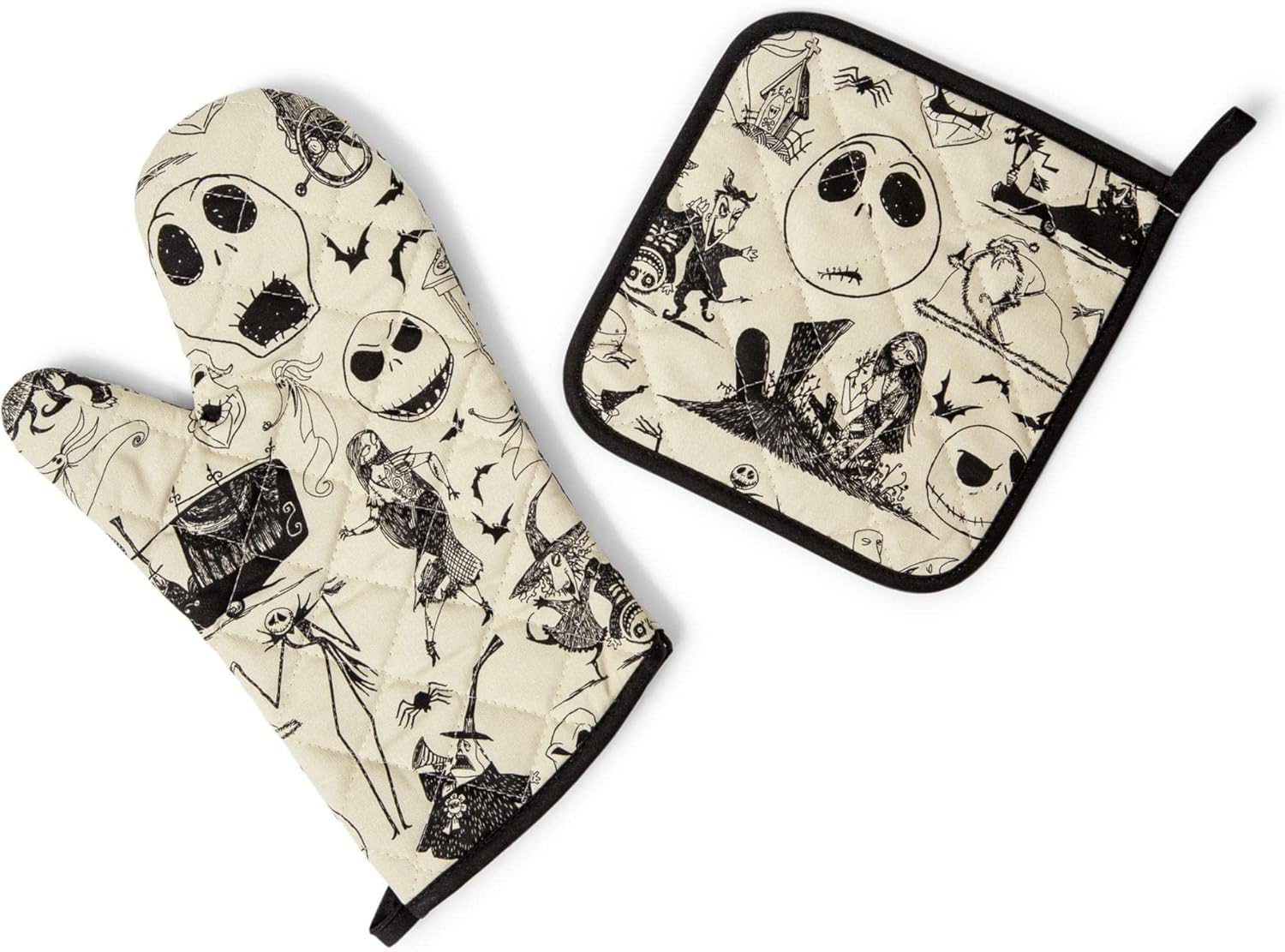 Warm Funny Halloween Oven Mitt Pot Holder Set