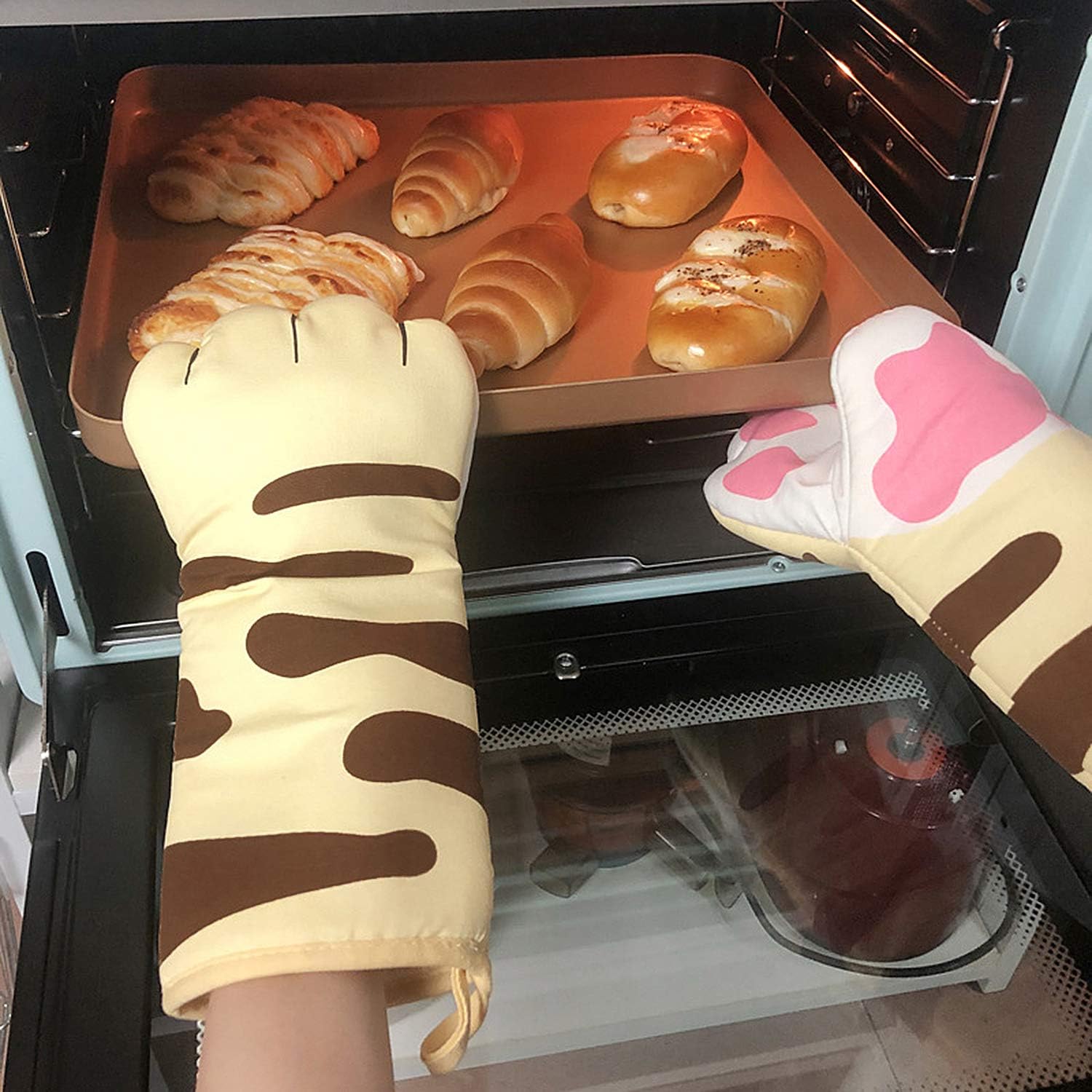 Holiberty Cute Cat Claws Oven Mitts 1 Pair