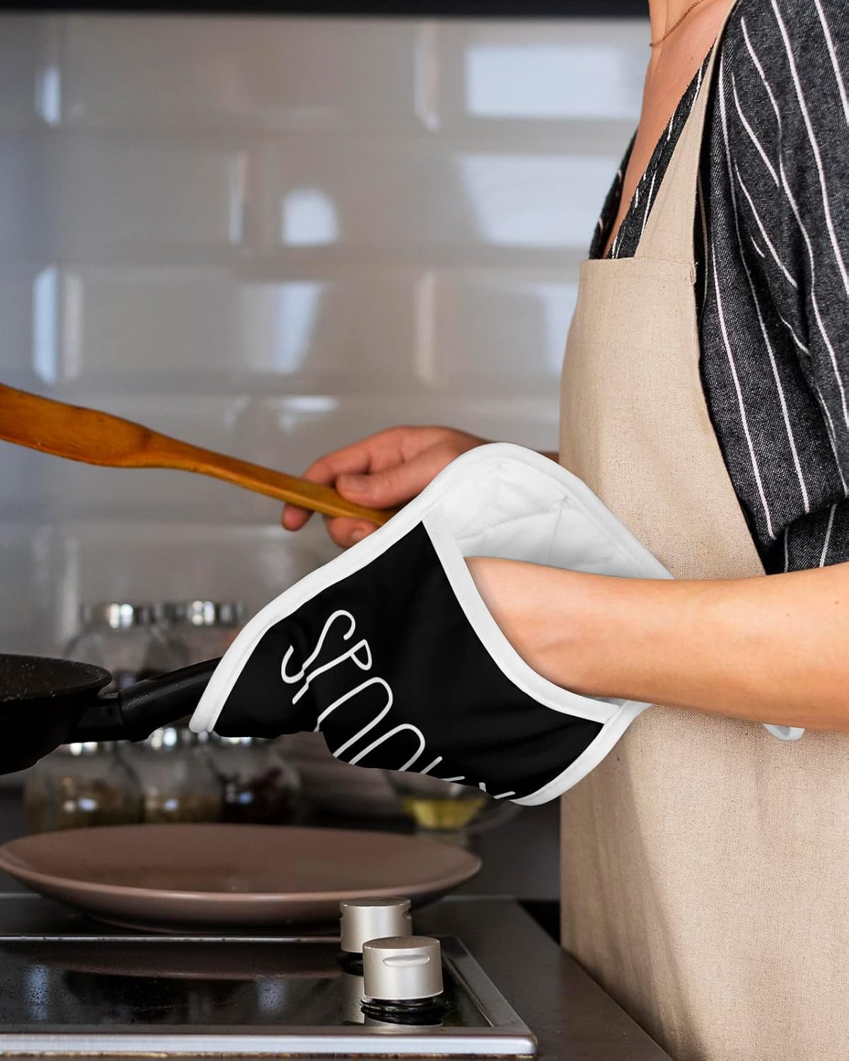 Halloween Spooky Word 5-Piece Pot Holder Set