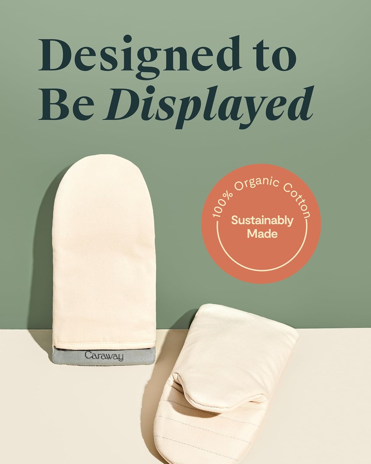 Warmth in Kitchen 100 Organic Cotton Double-Layer Oven Mitts