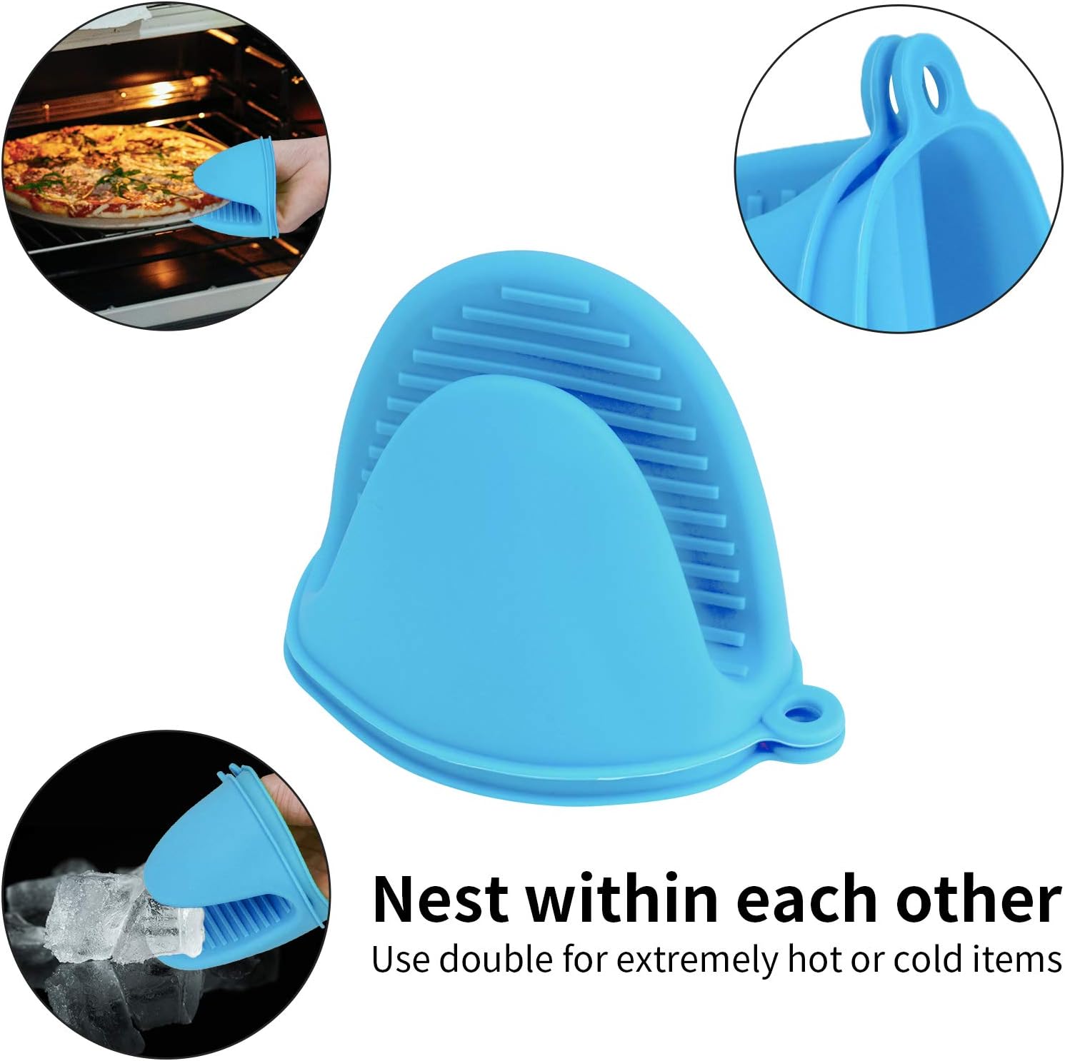 Vaincre 4PCS Heat Resistant Silicone Oven Mitts