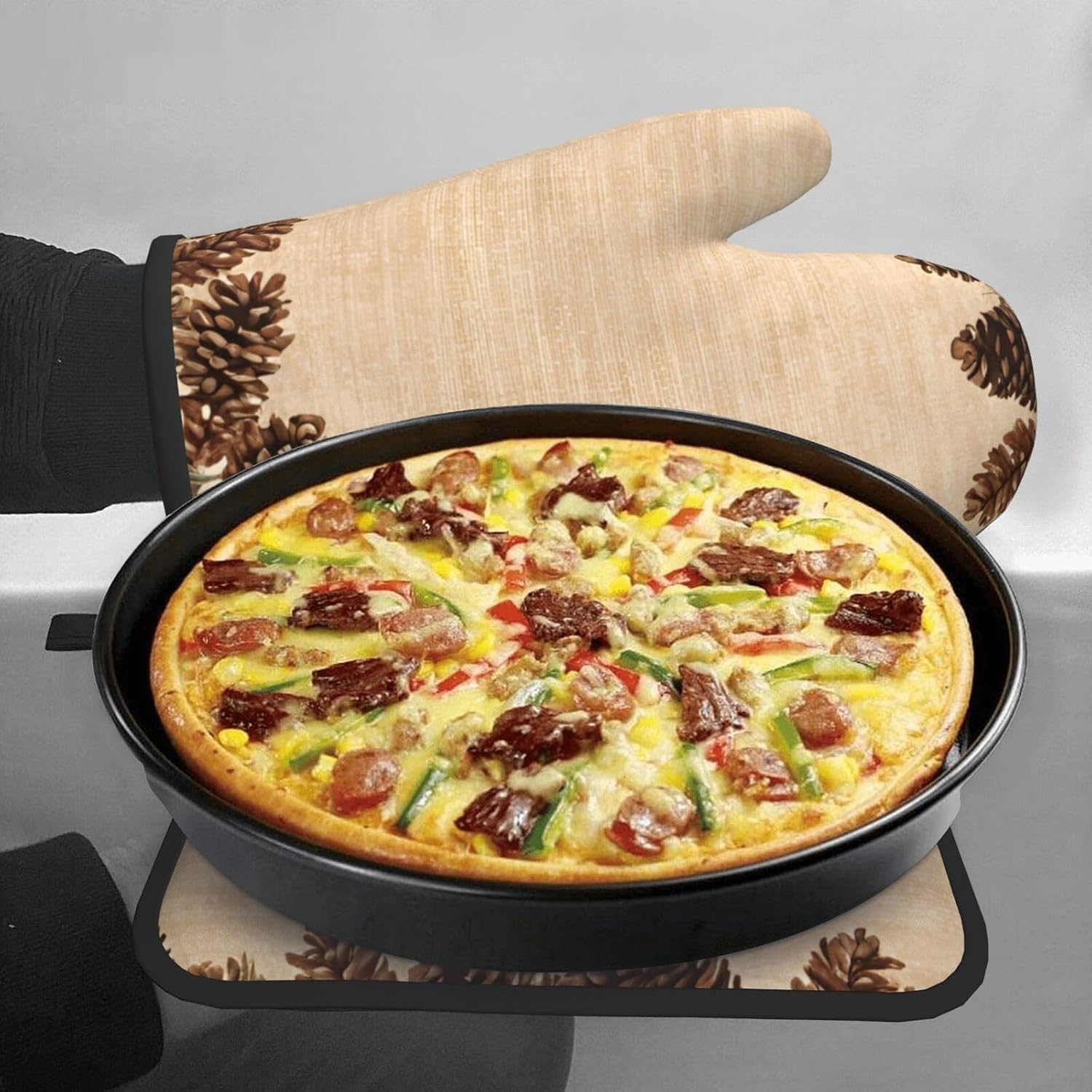 Vibrant Oven mitts and pot holder set