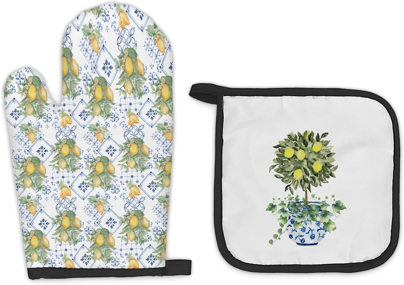 Chinoiserie Oven Mitts Set