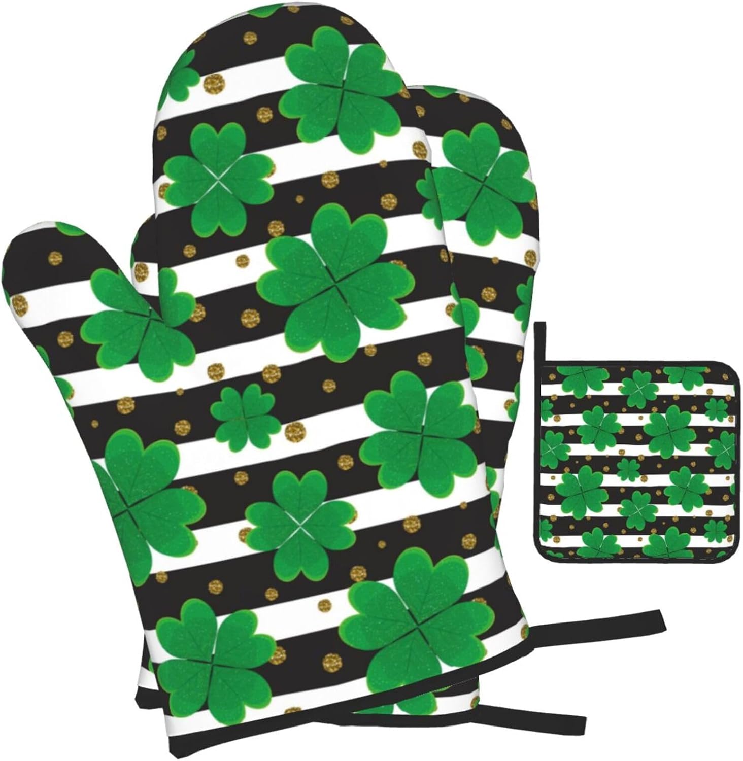 St Patricks Day 3 Piece Oven Mitt Set