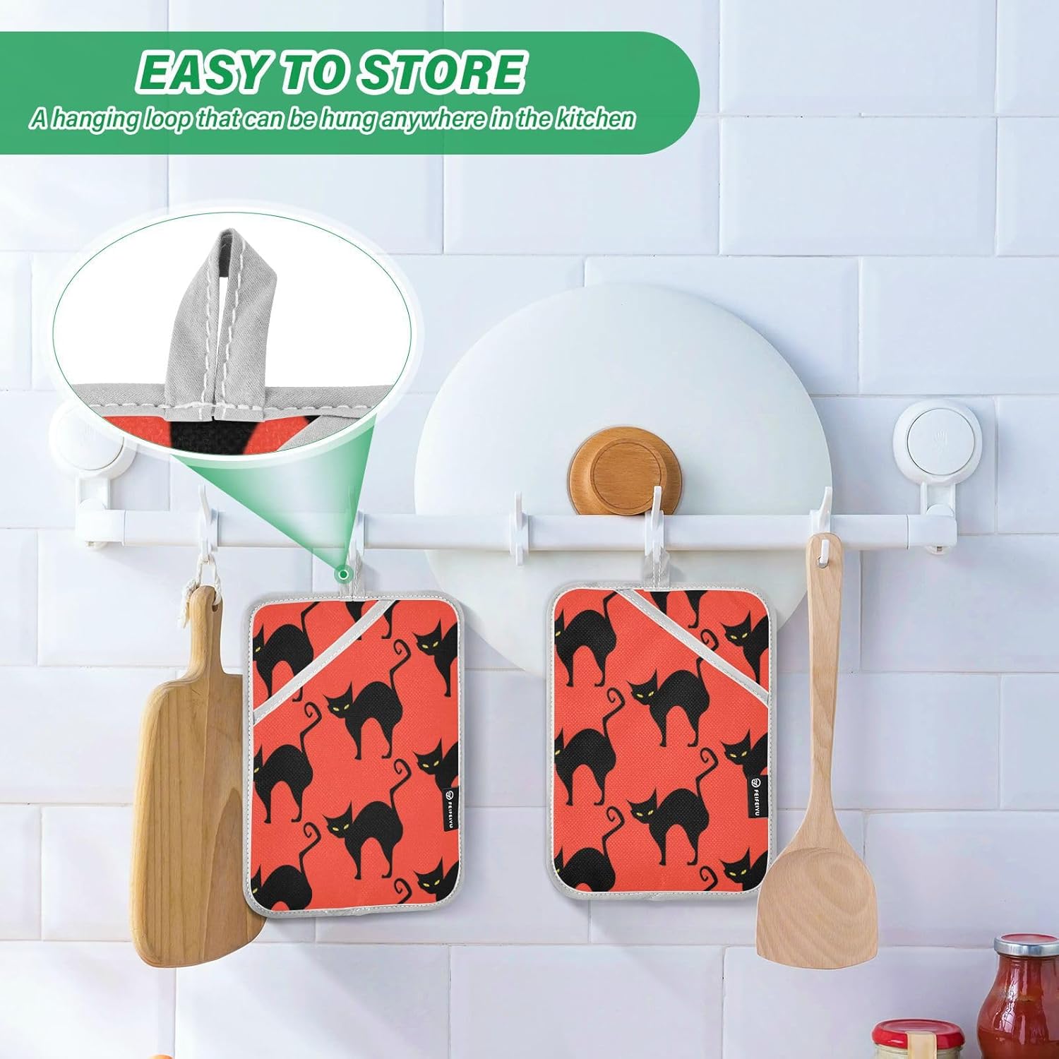 Perfect Halloween Potholders for Baking Cooking