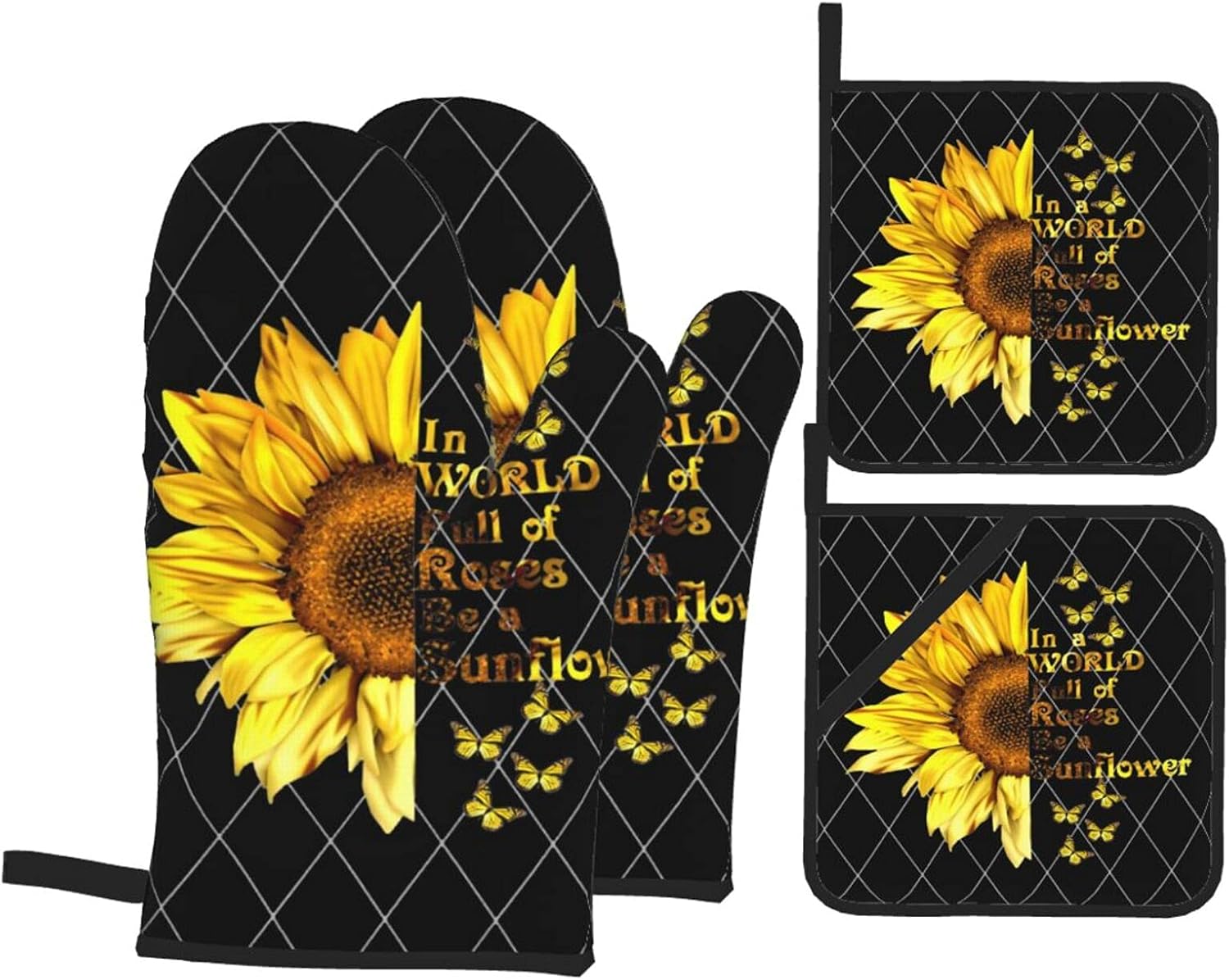 Happy Camper Oven Mitts Set