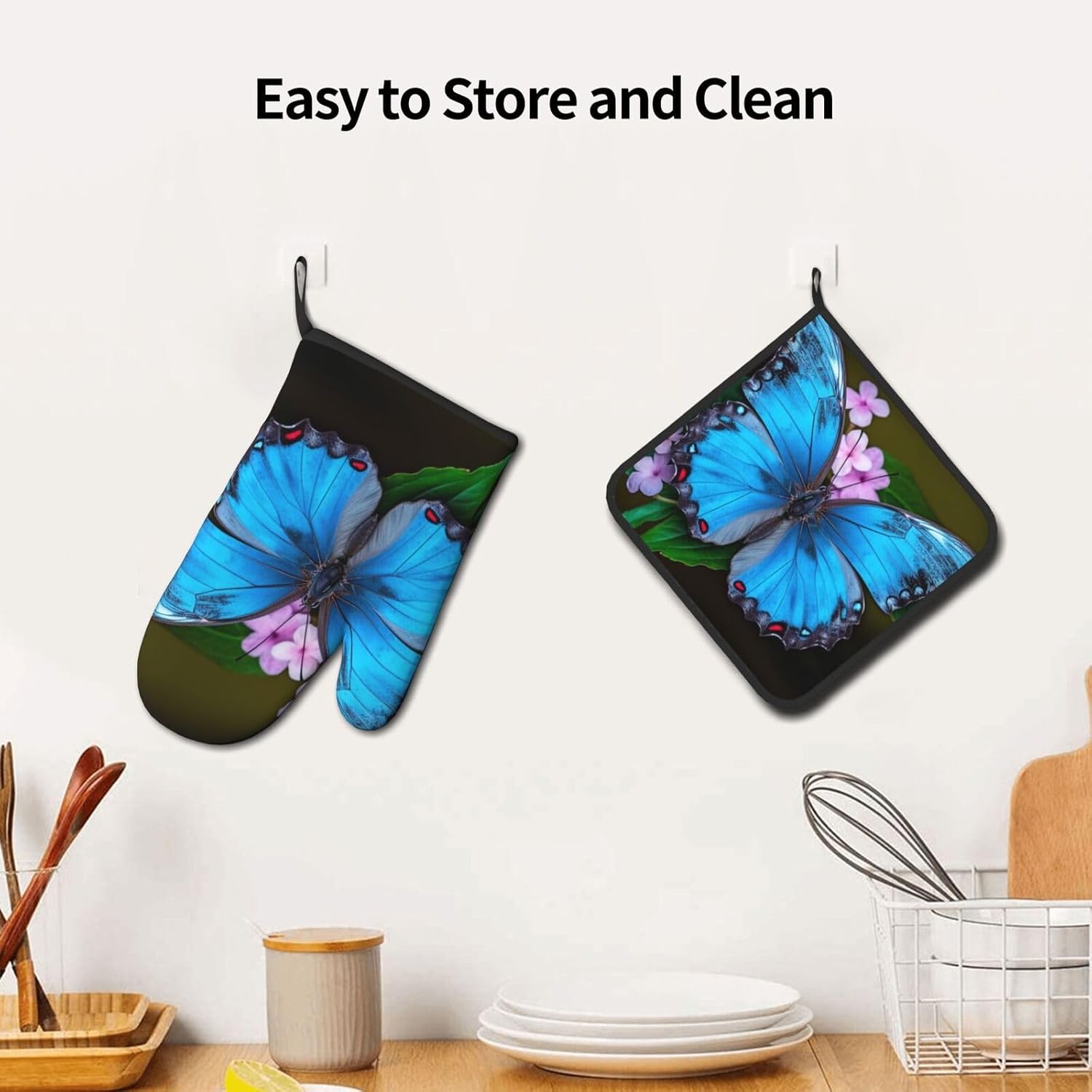Beautiful Butterfly Oven Mitts