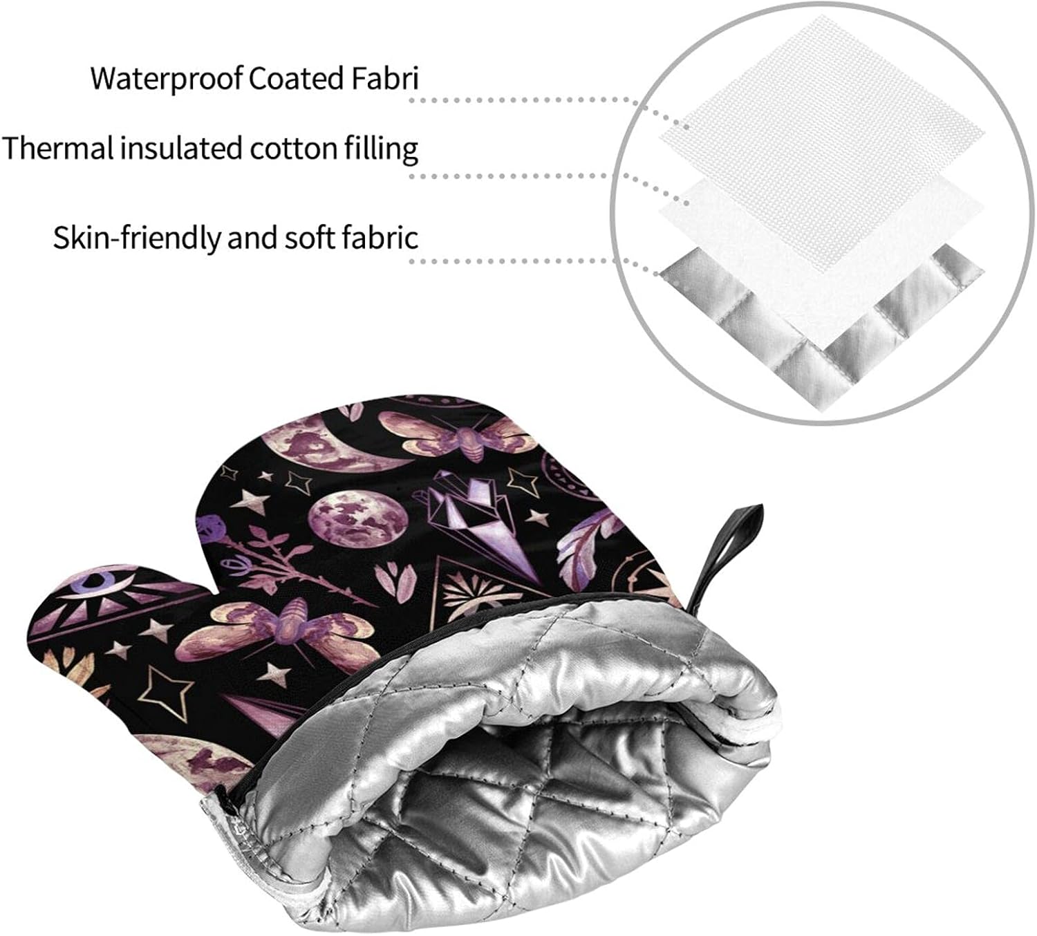 DADABULIU - Magic Goth Oven Mitts Pot Holders Set of 4