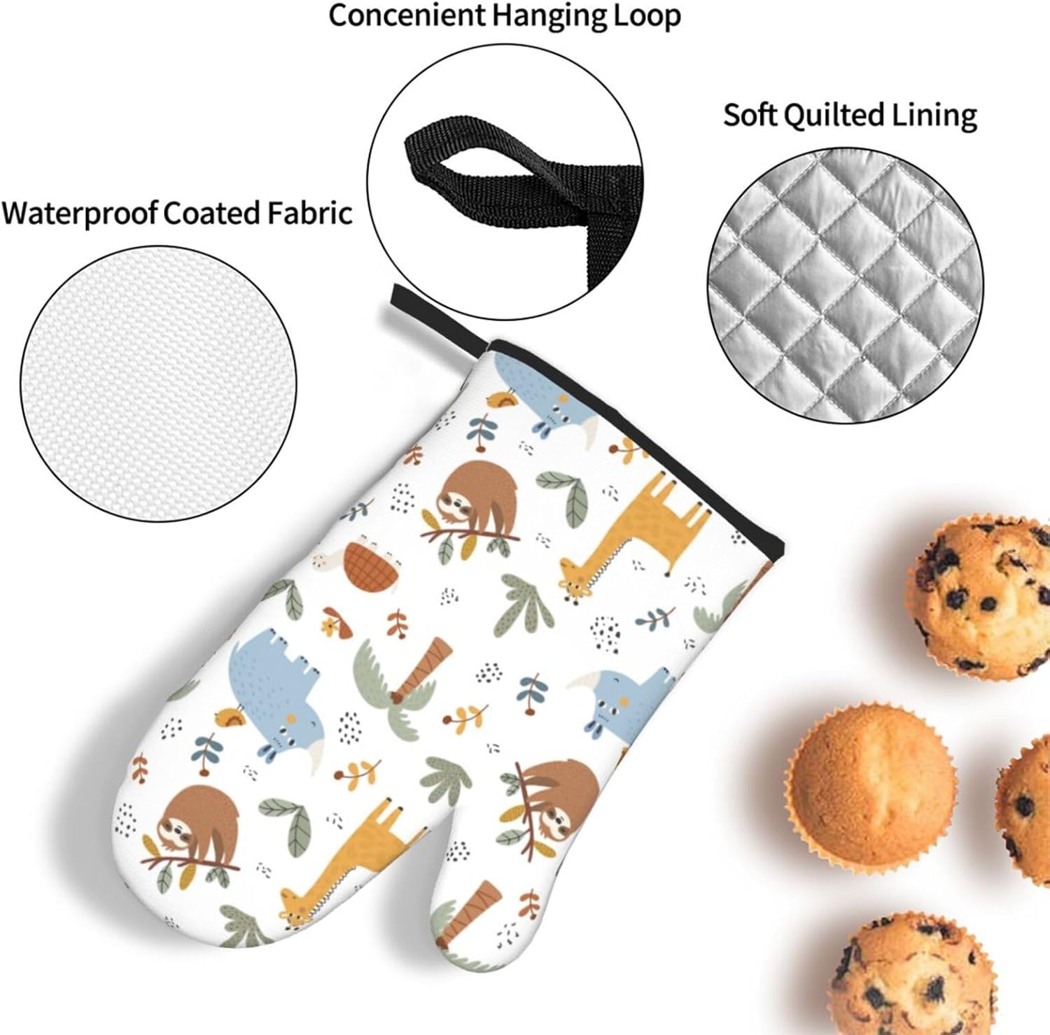 Safe Kitchen Gloves Set for Oven BBQ Use