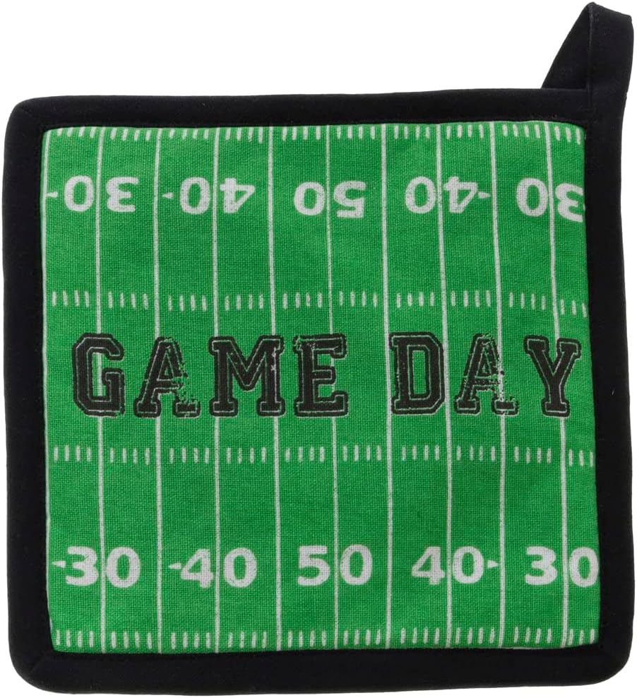 Oven Mitt Pot Holder Set Football Fever