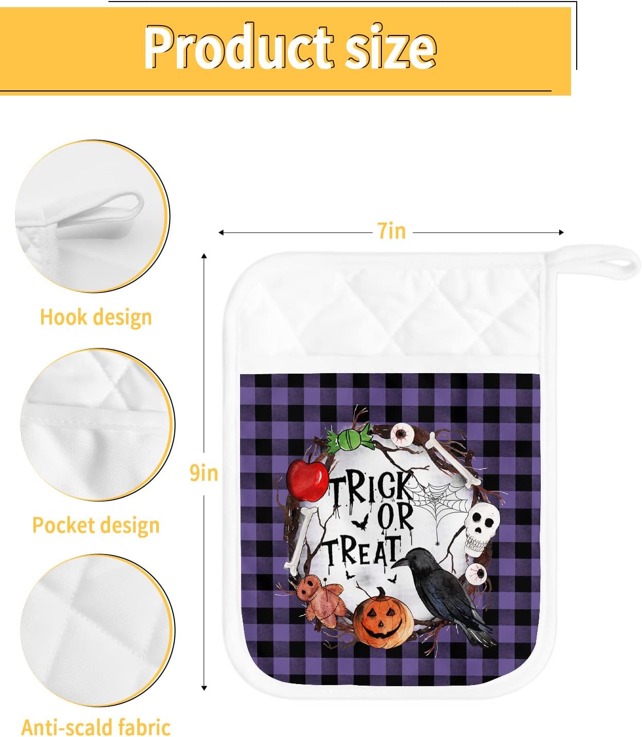 Trick or Treat Kitchen Potholders