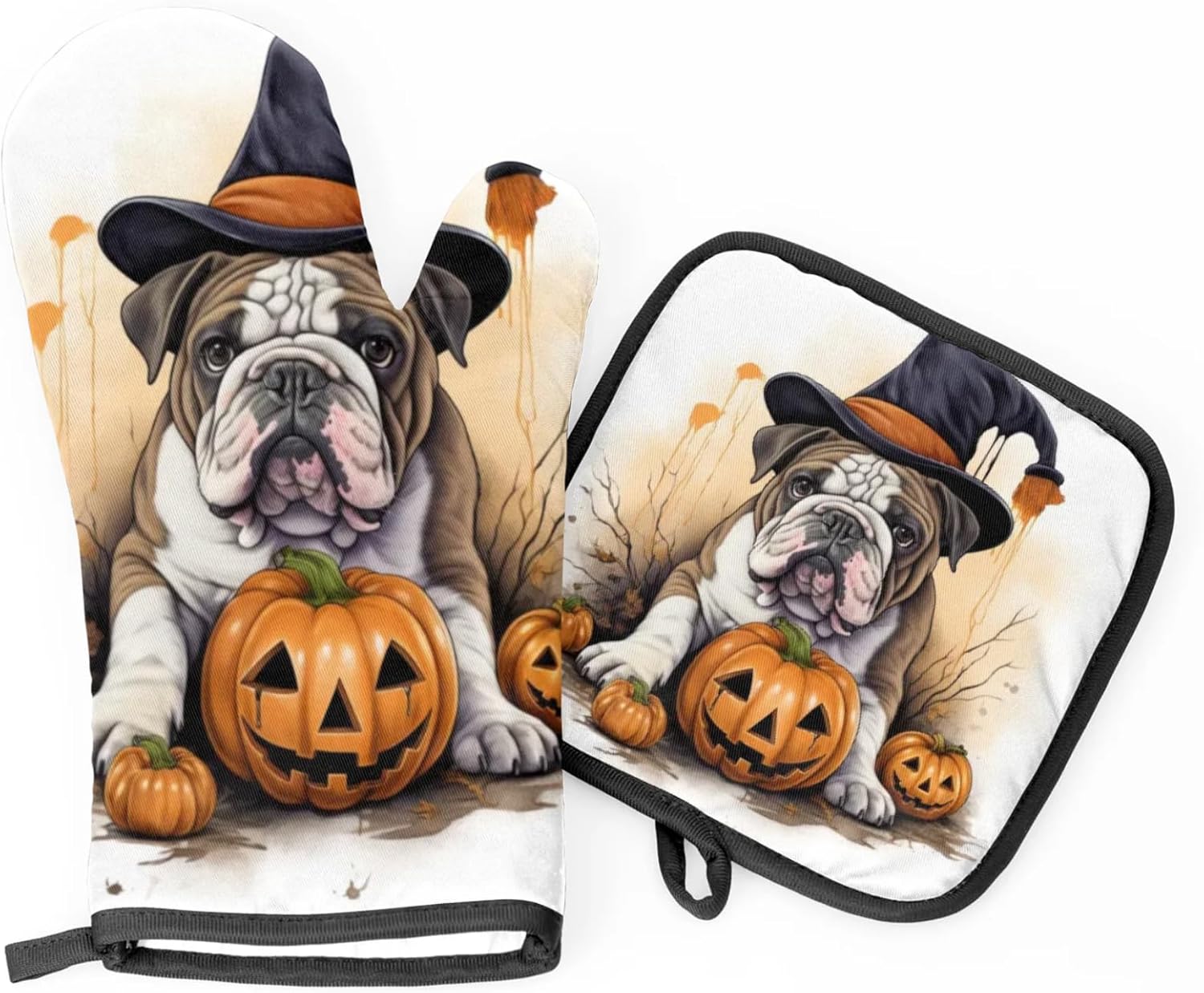 Aglebo Halloween Oven Mitts Pot Holders Set of 2 1