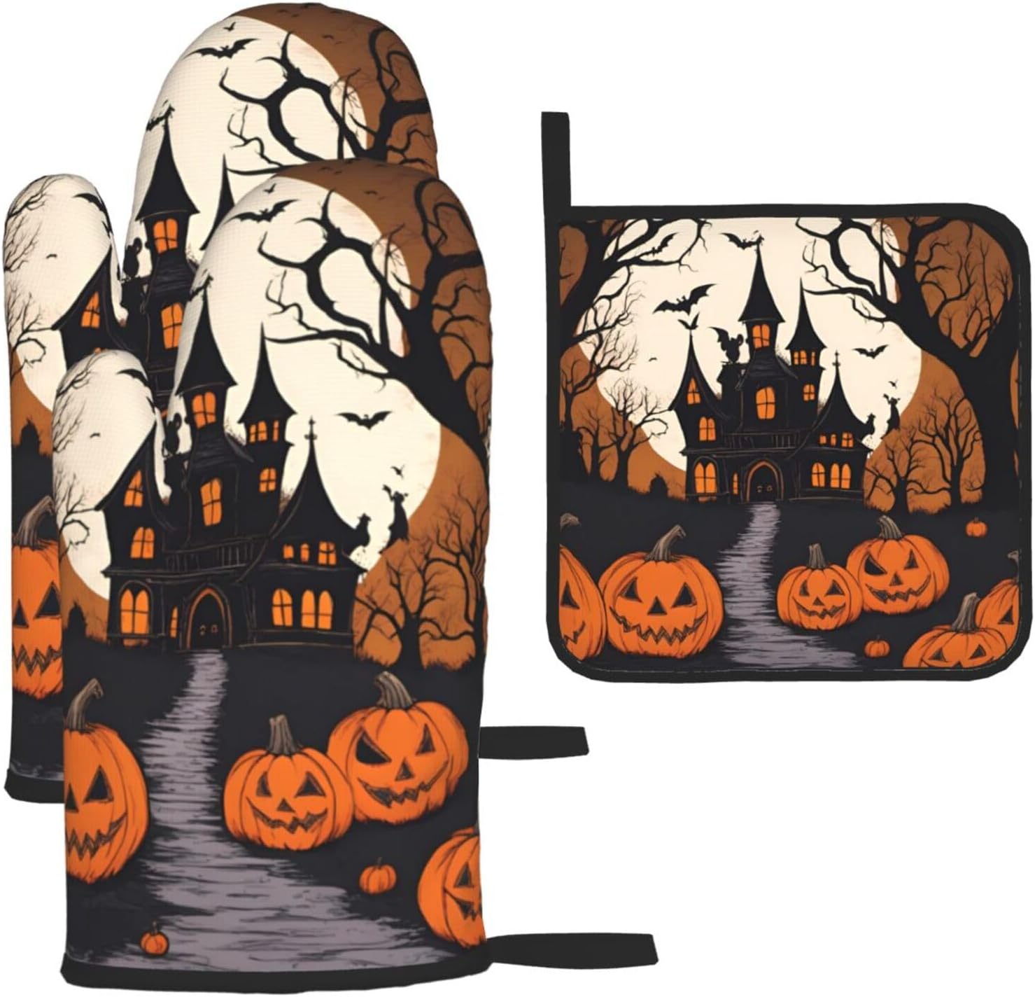 Halloween II Funny Oven Mitts for Baking Pioneers
