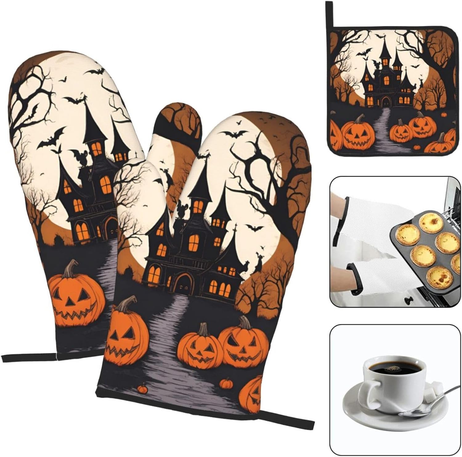 Halloween II Funny Oven Mitts for Baking Pioneers